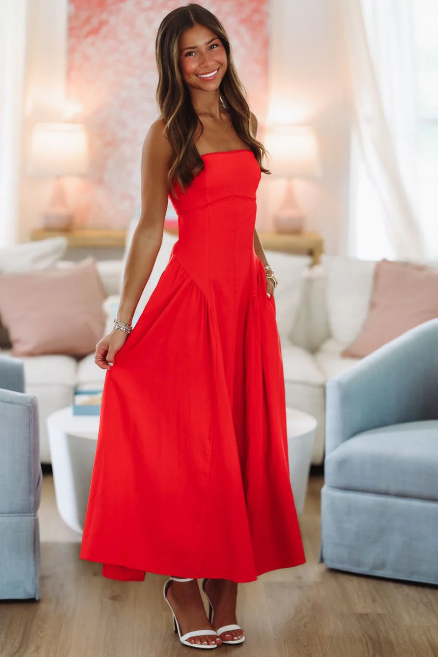 Anne Maxi Dress - Red
