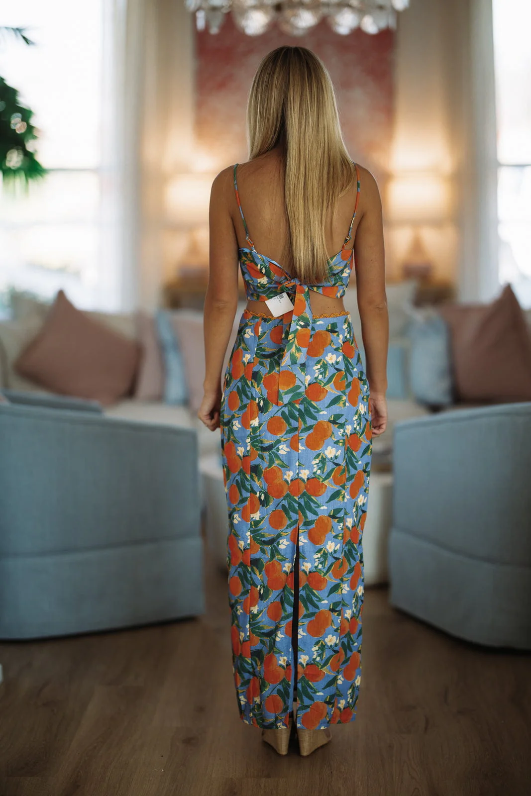 Barefoot Grove Top - Orange and Blue - Image 3
