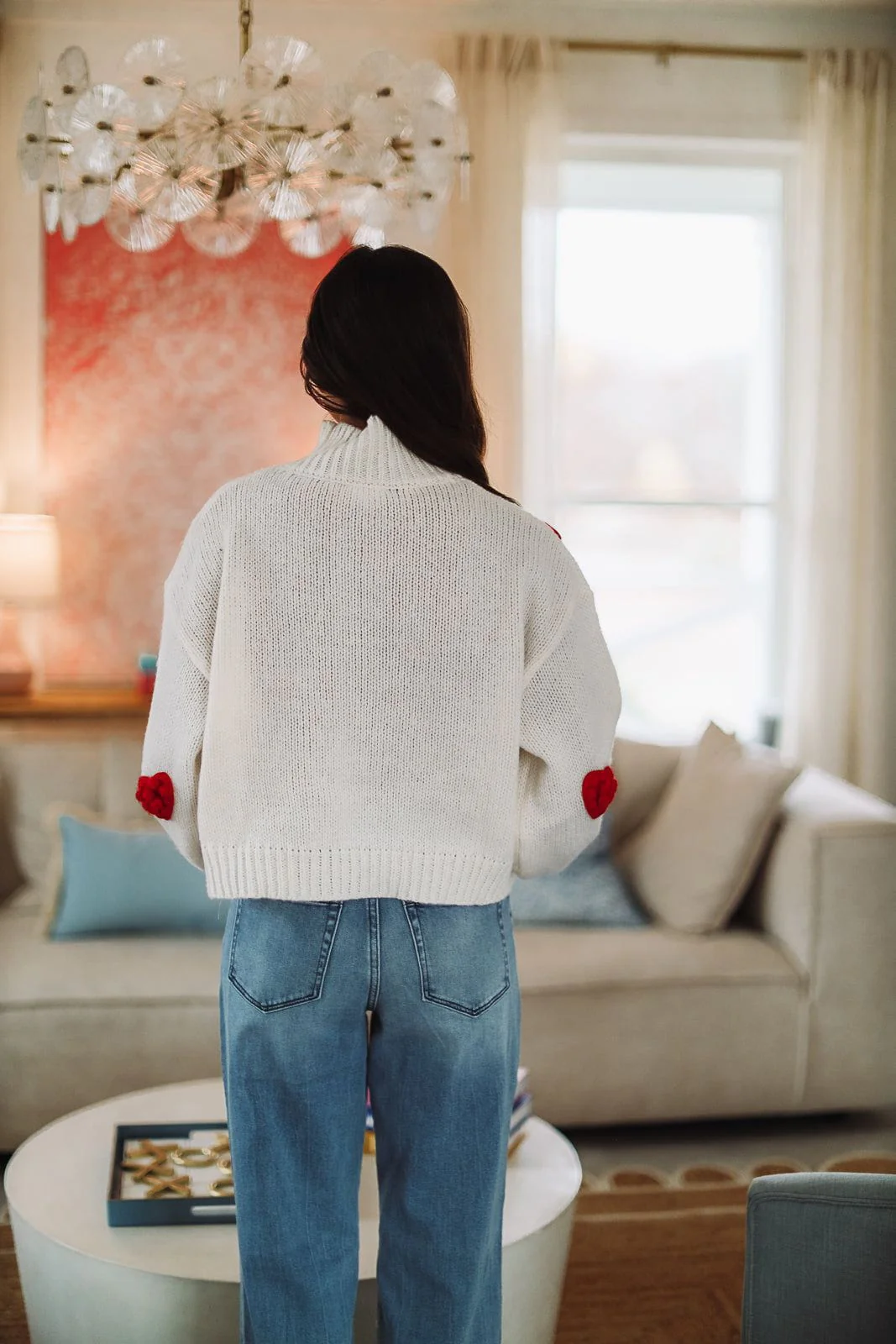 Big Hearts Sweater - White and Red (FINAL SALE) - Image 2