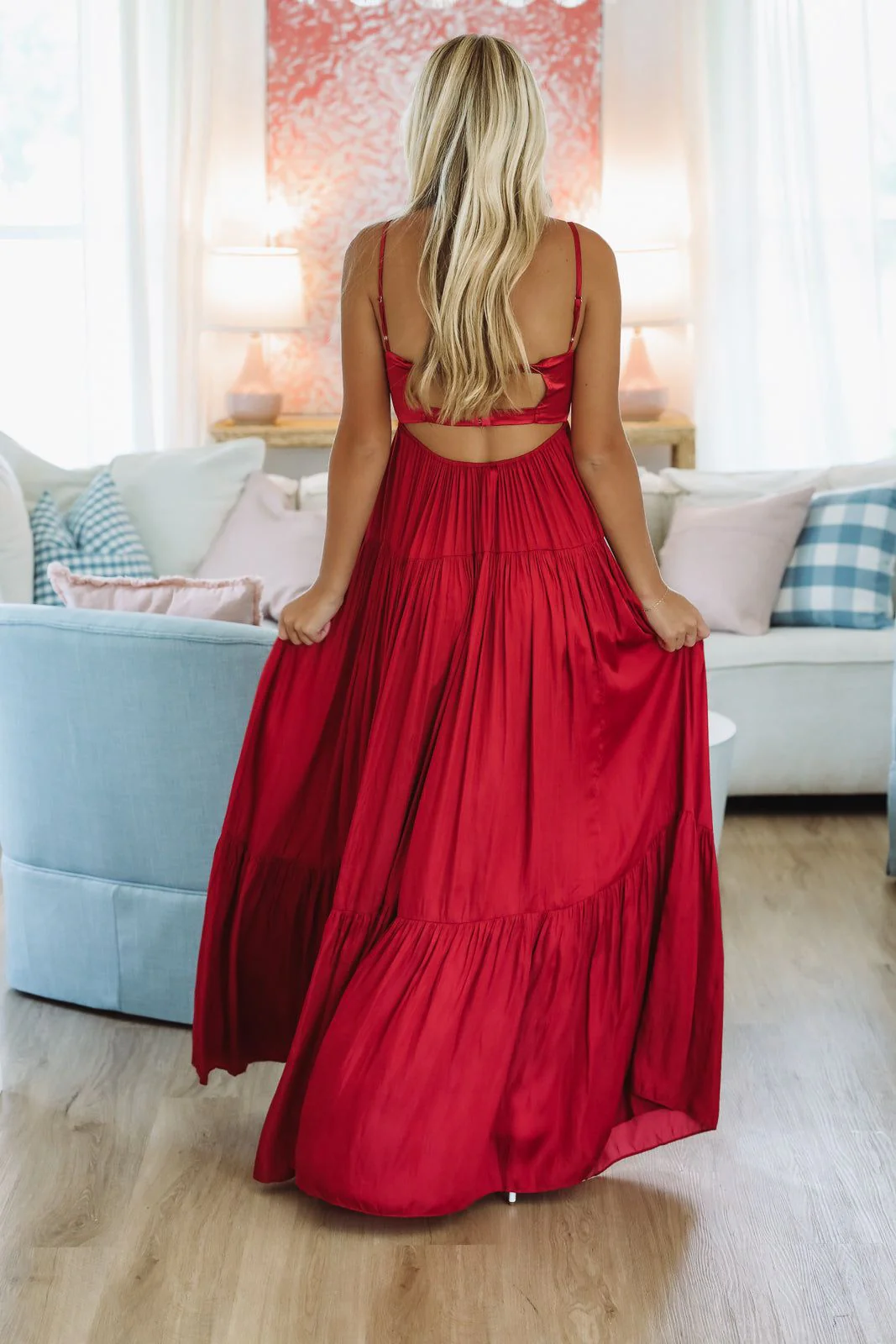 Caviar Dreams Maxi Dress - Crimson Red - Image 5