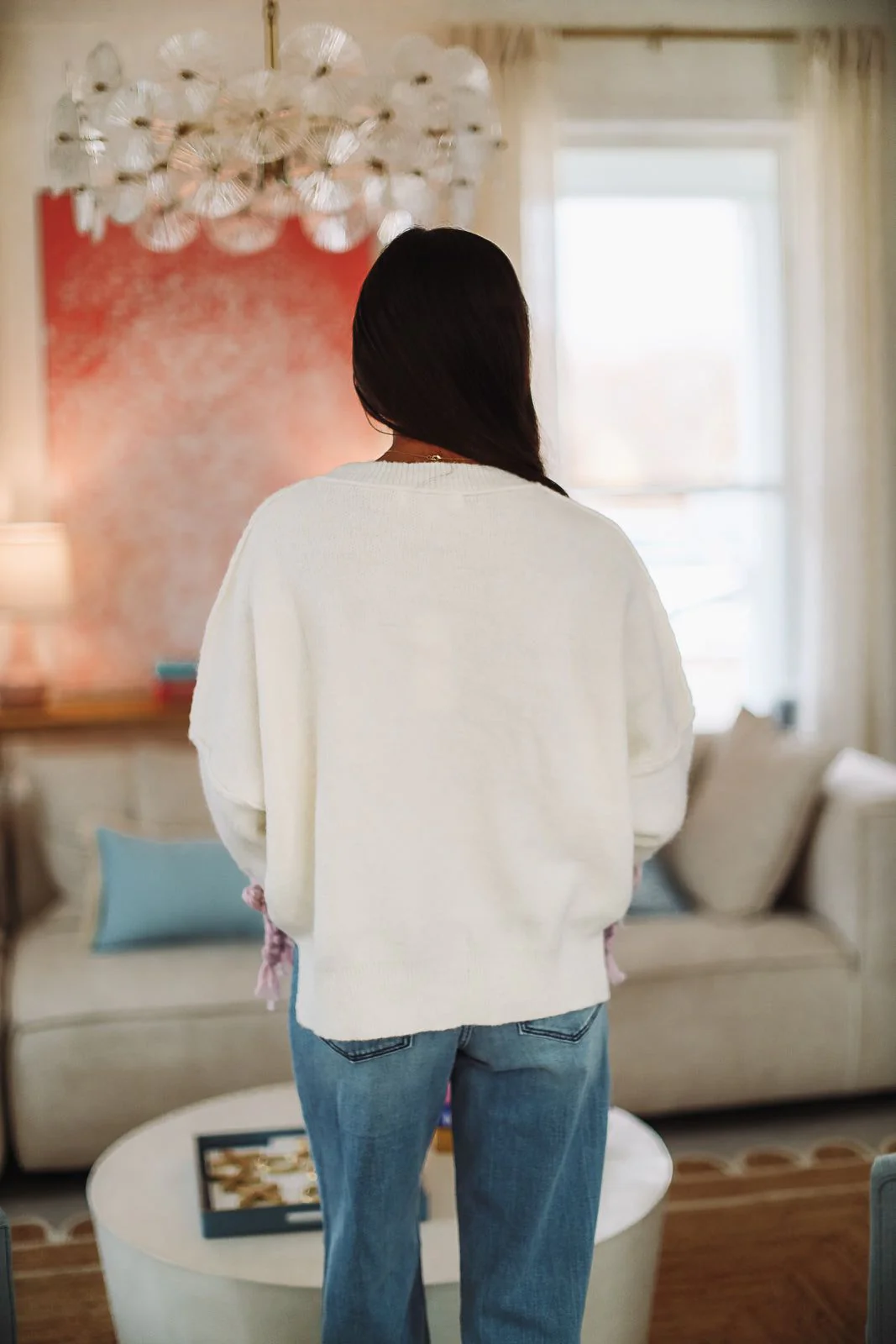 Clara's Bow Sweater - Cream - Image 4