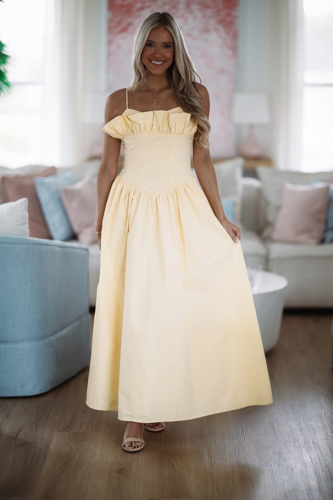 Classic Love Story Maxi Dress - Butter Yellow - Image 4