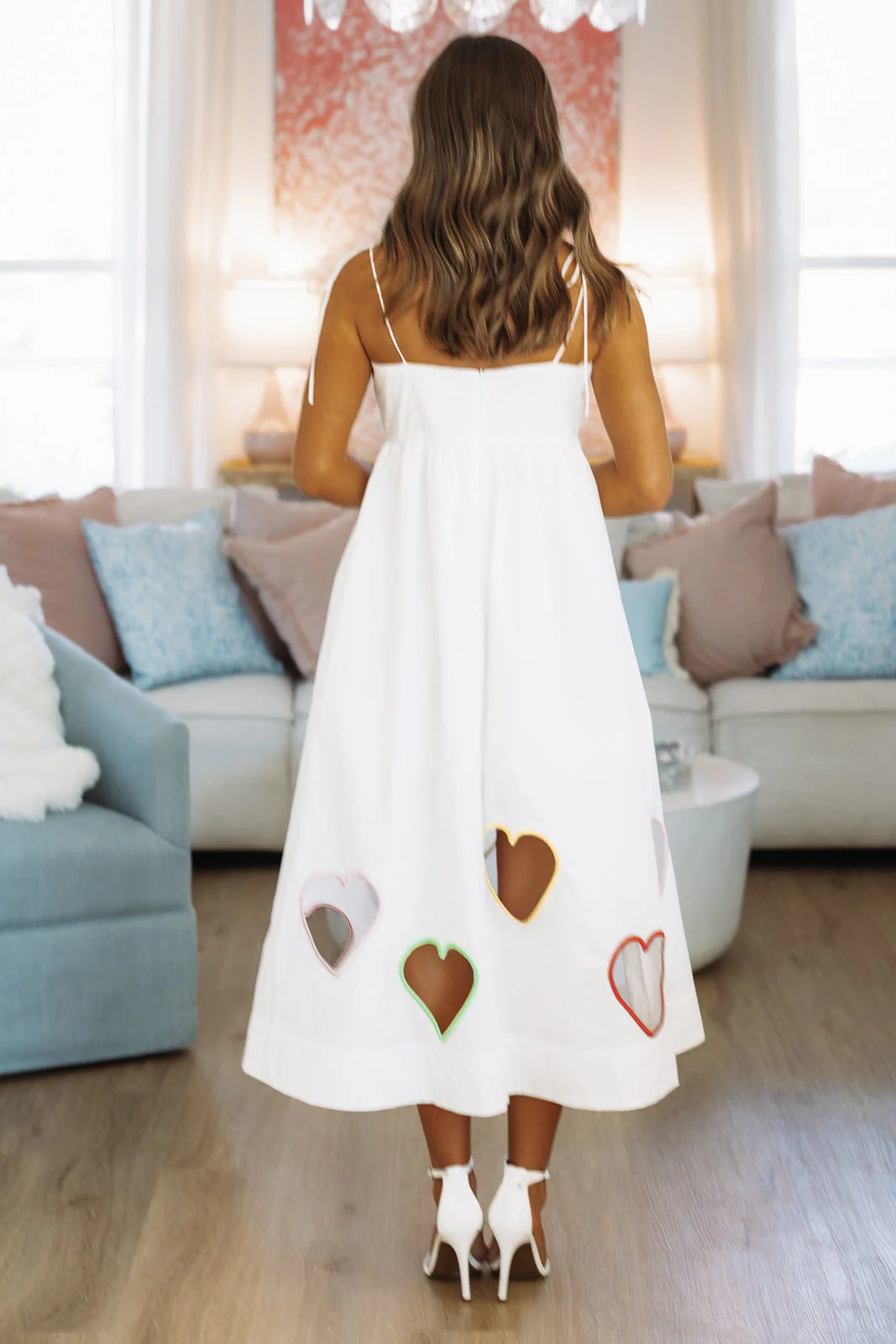 Cupid's Cutout Midi Dress - White - Image 3