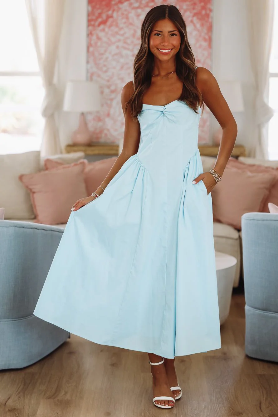Destene Maxi Dress - Light Blue