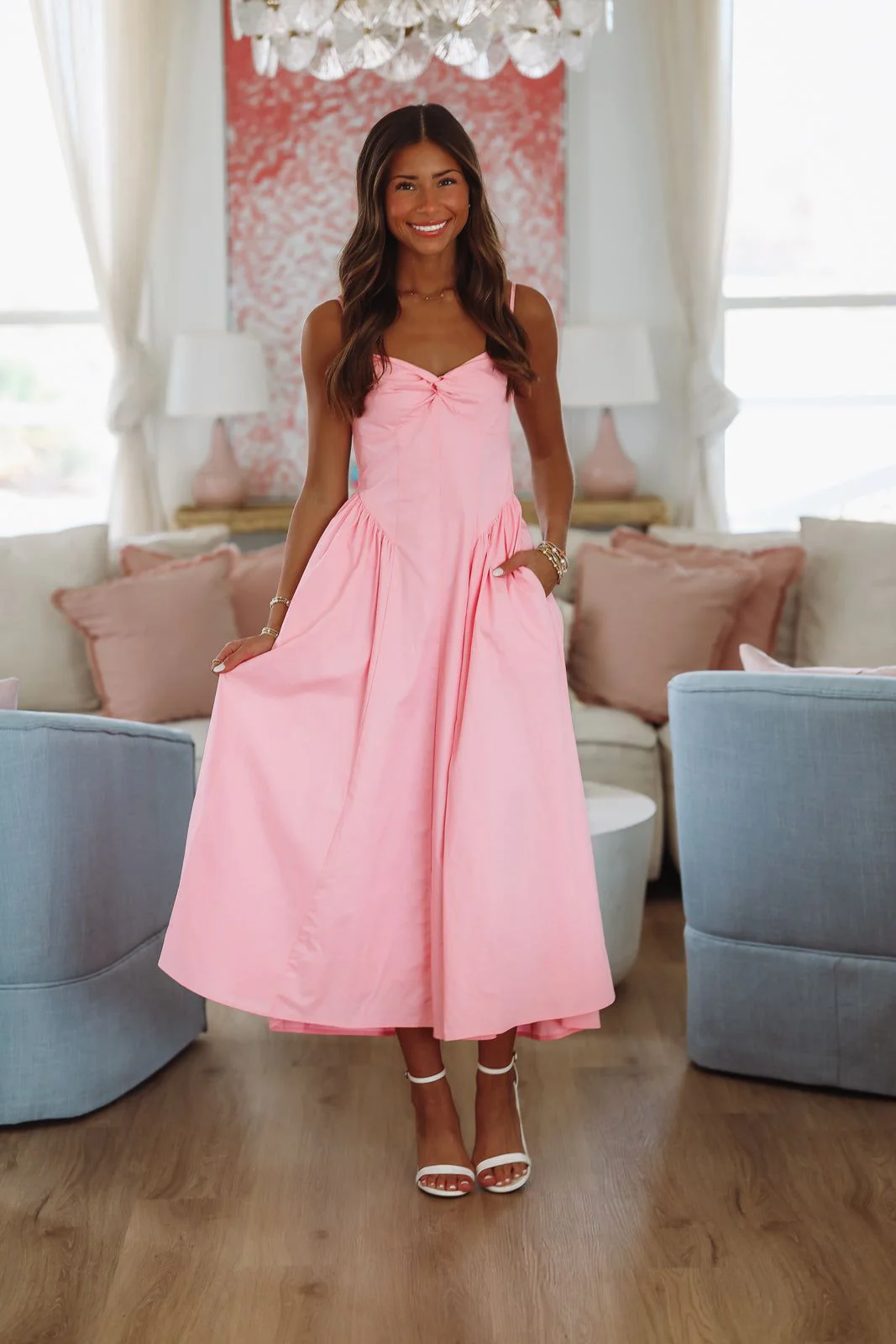 Destene Maxi Dress - Pink - Image 2