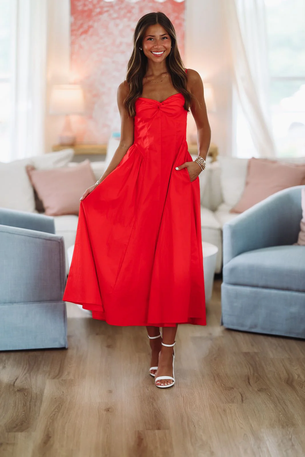 Destene Maxi Dress - Red - Image 2
