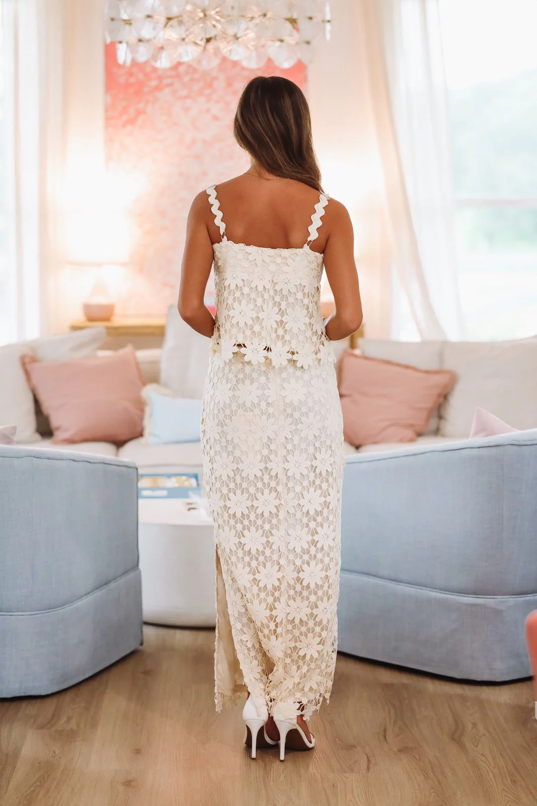 Dinner at Seaside Maxi Skirt - Beige - Image 3