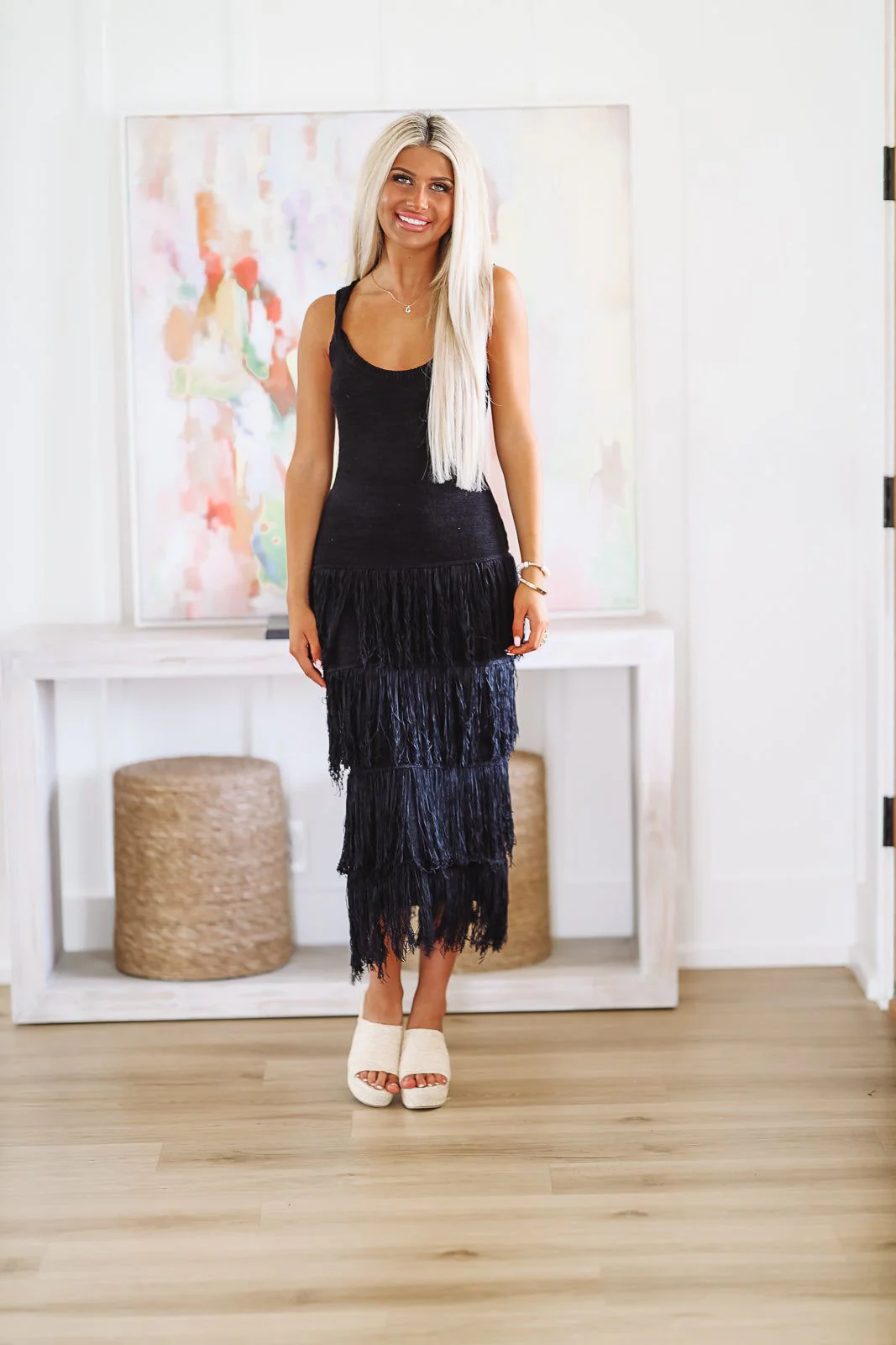 Drinks on the Beach Midi Dress - Black - Image 3
