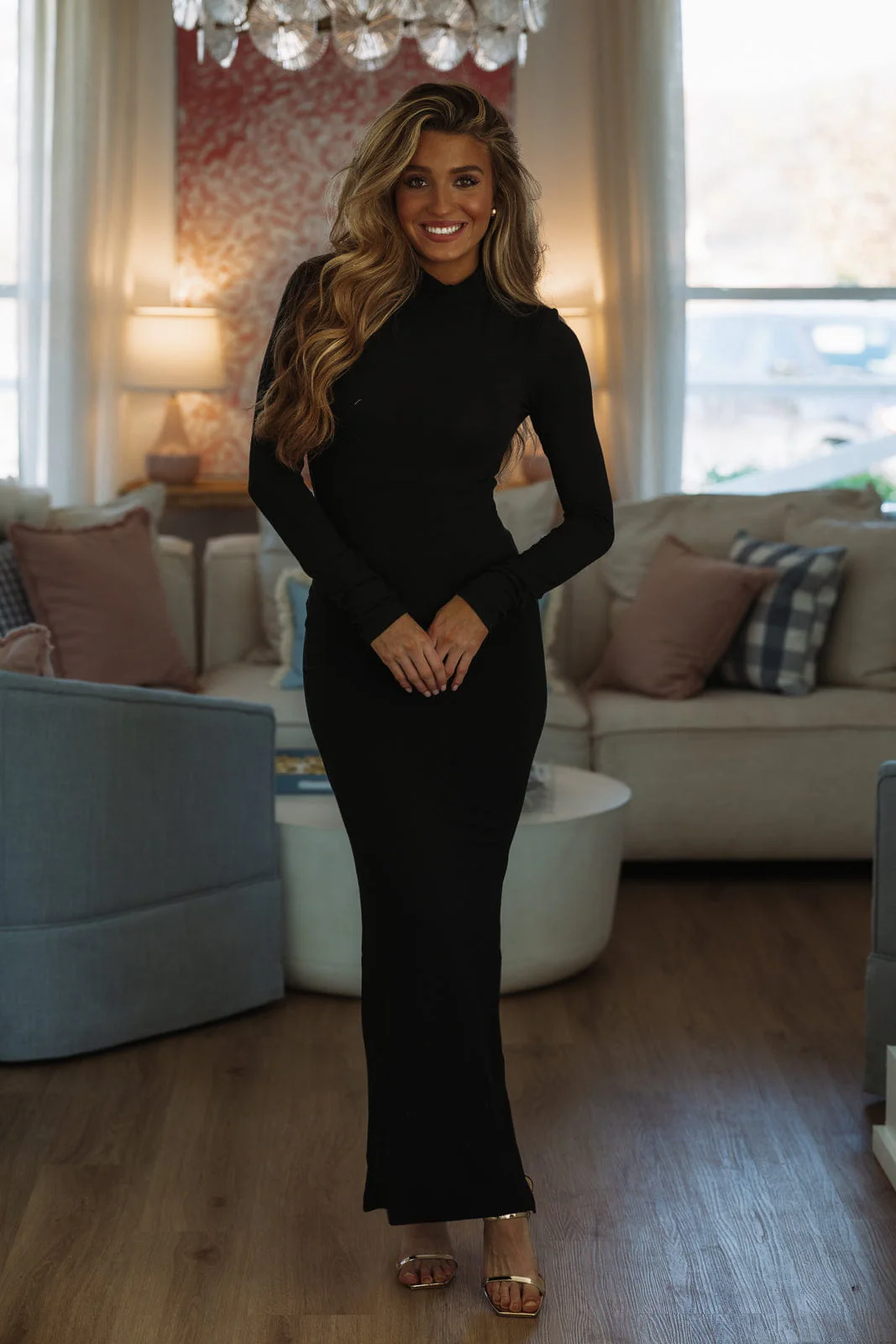 Duality Top and Maxi Skirt Set - Black - Image 2