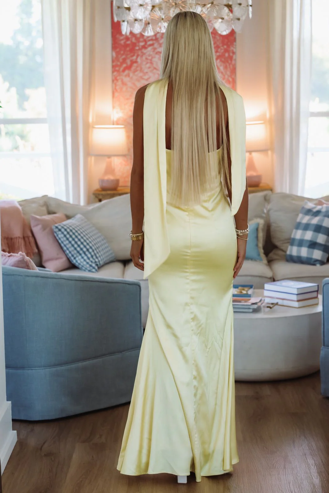East End Elegance Maxi Dress - Yellow - Image 3