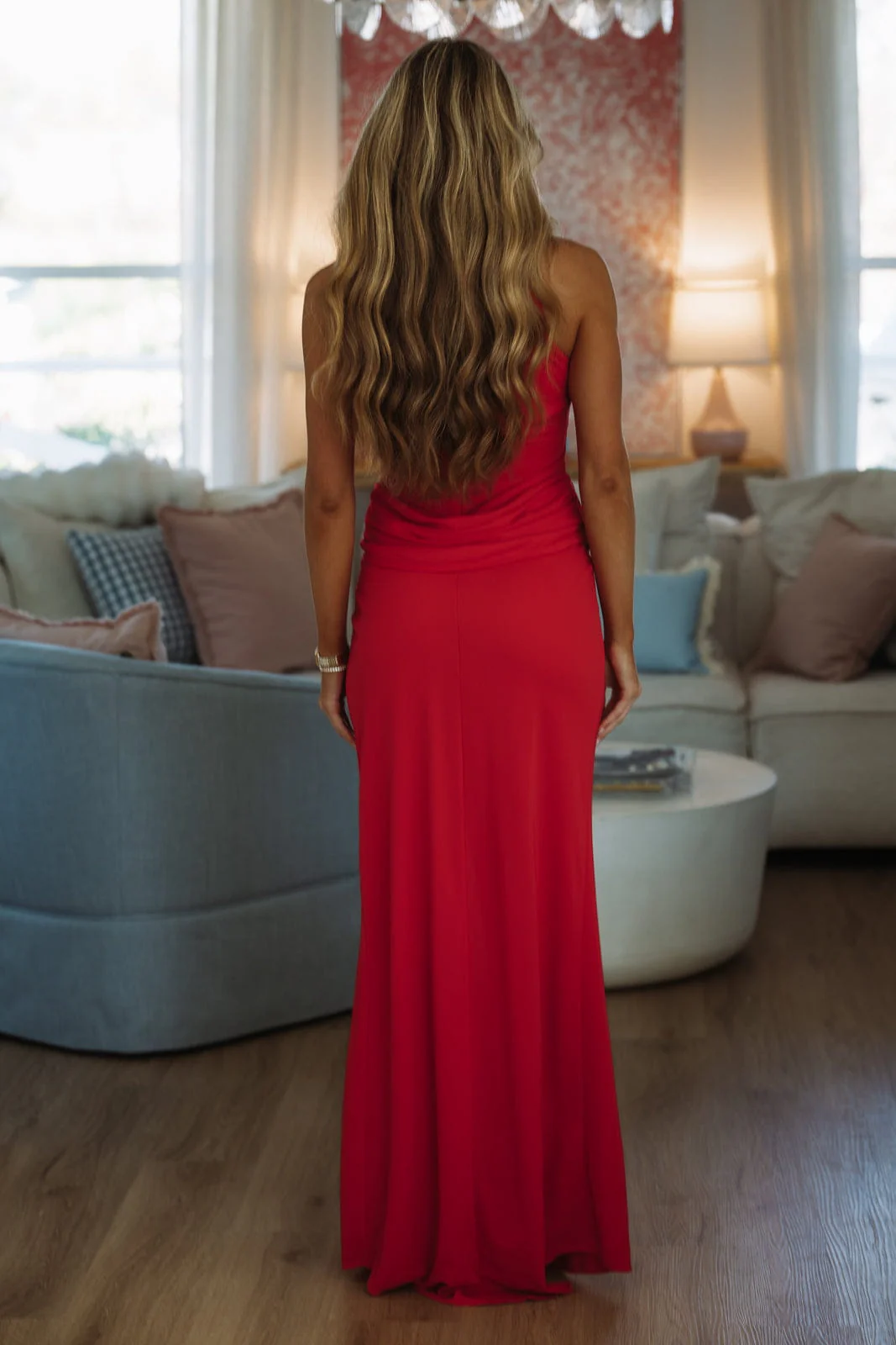 Firelight Fever Maxi Dress - Red - Image 4