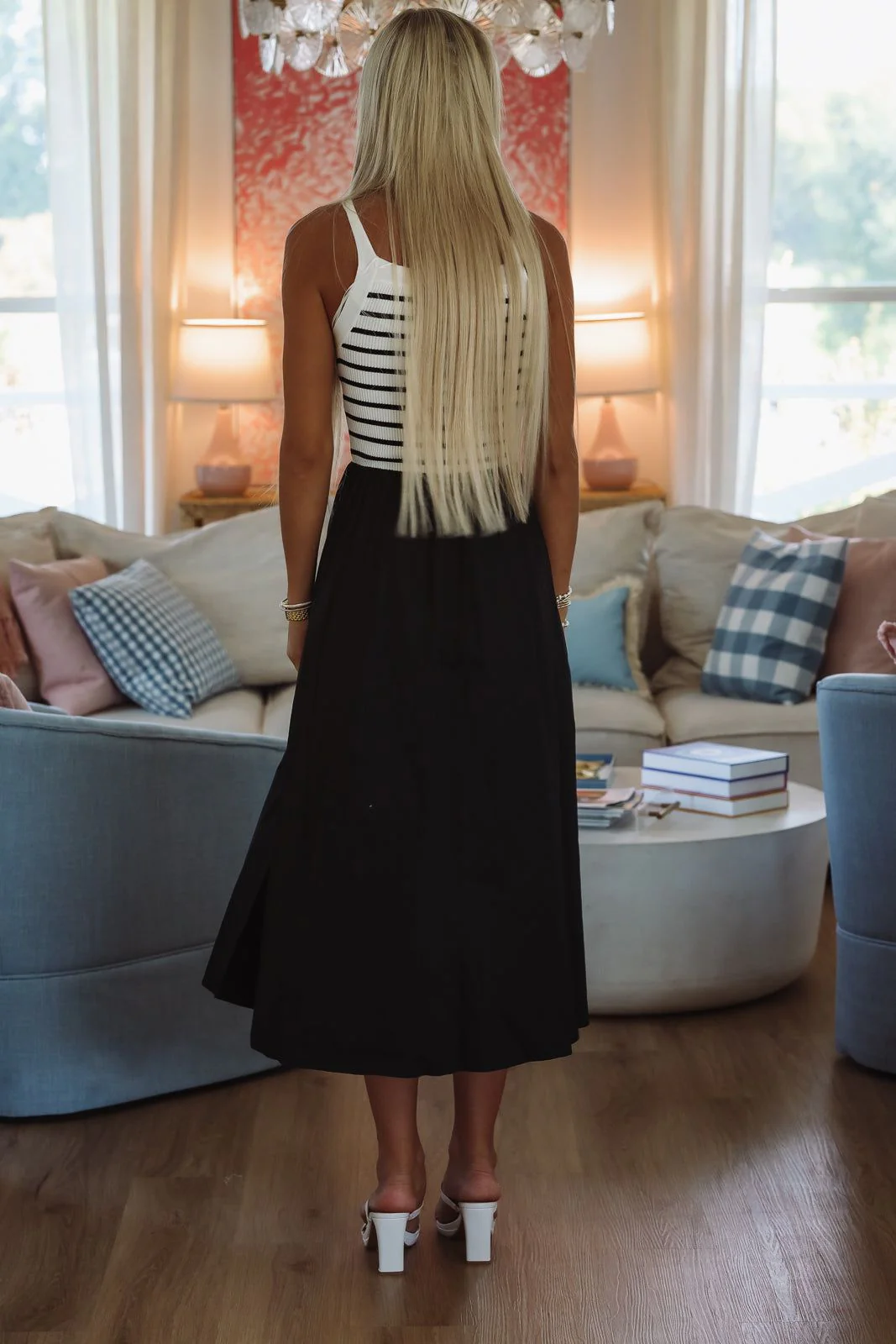French Beret Maxi Dress - Black - Image 3
