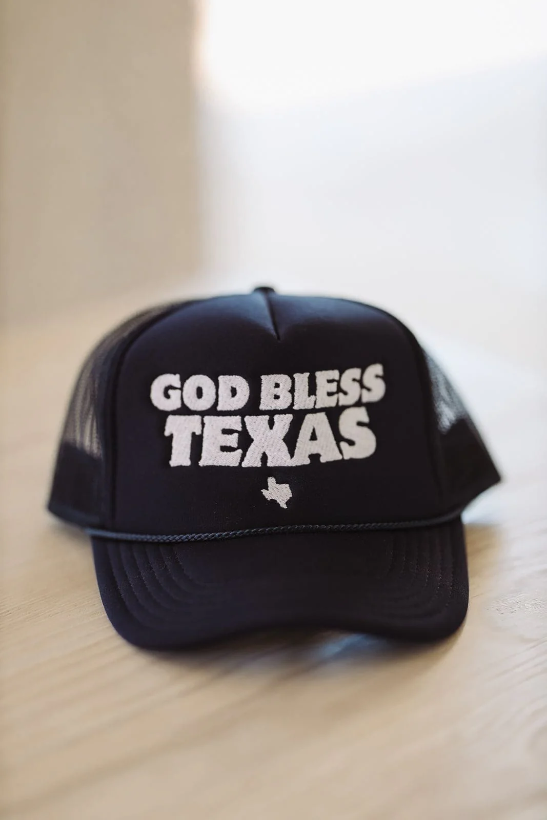 God Bless Texas Trucker Hat - Navy
