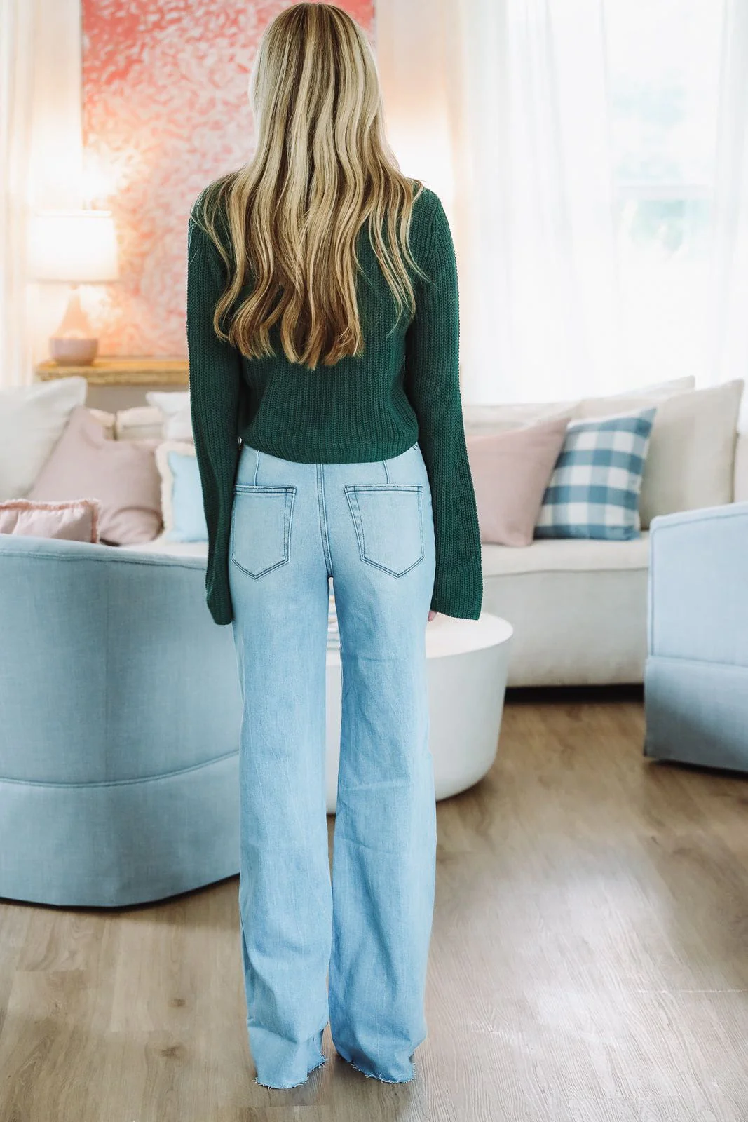 Graceful Knit Cardigan - Green - Image 3