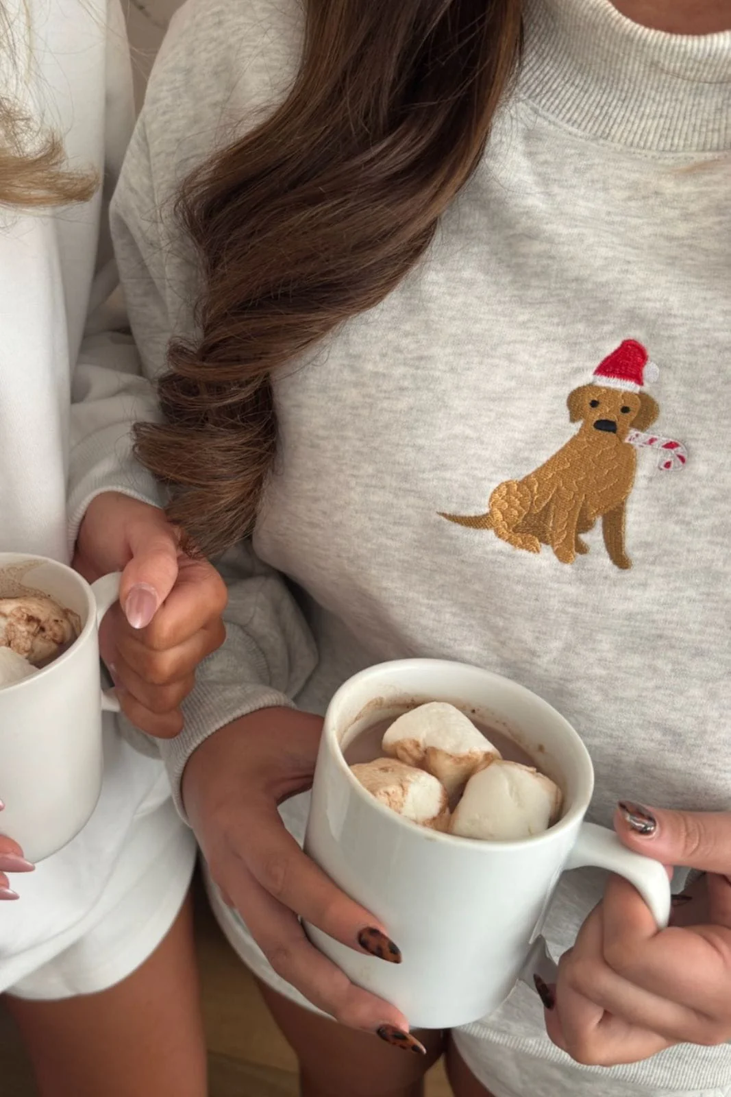H&O Mockneck Santa Paws Pullover - Heather Grey - Image 4