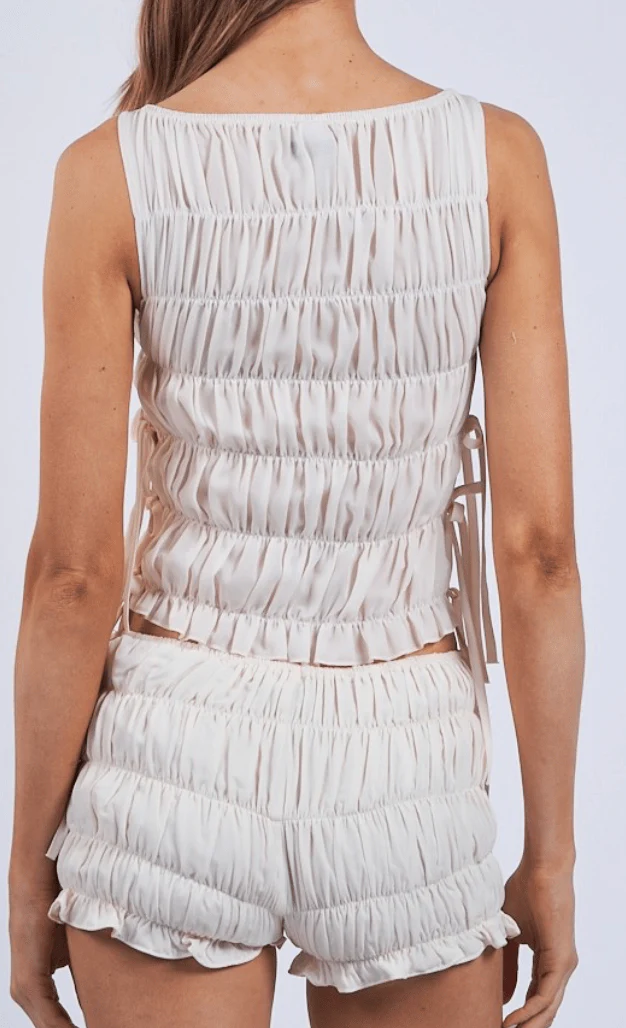 Hamptons and Beyond Micro Shorts - Ivory - Image 3