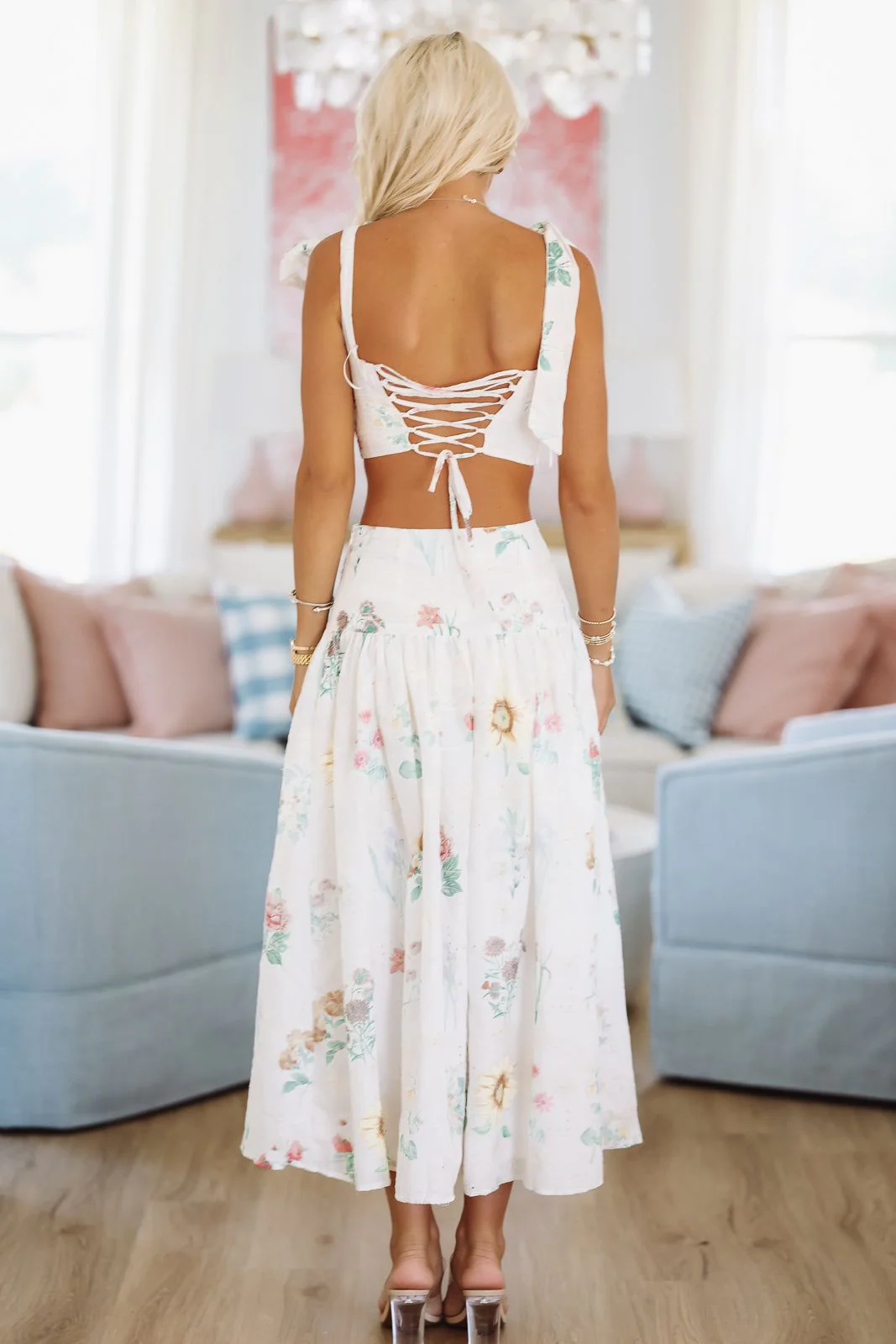 Hello Beautiful Midi Skirt - Cream - Image 3