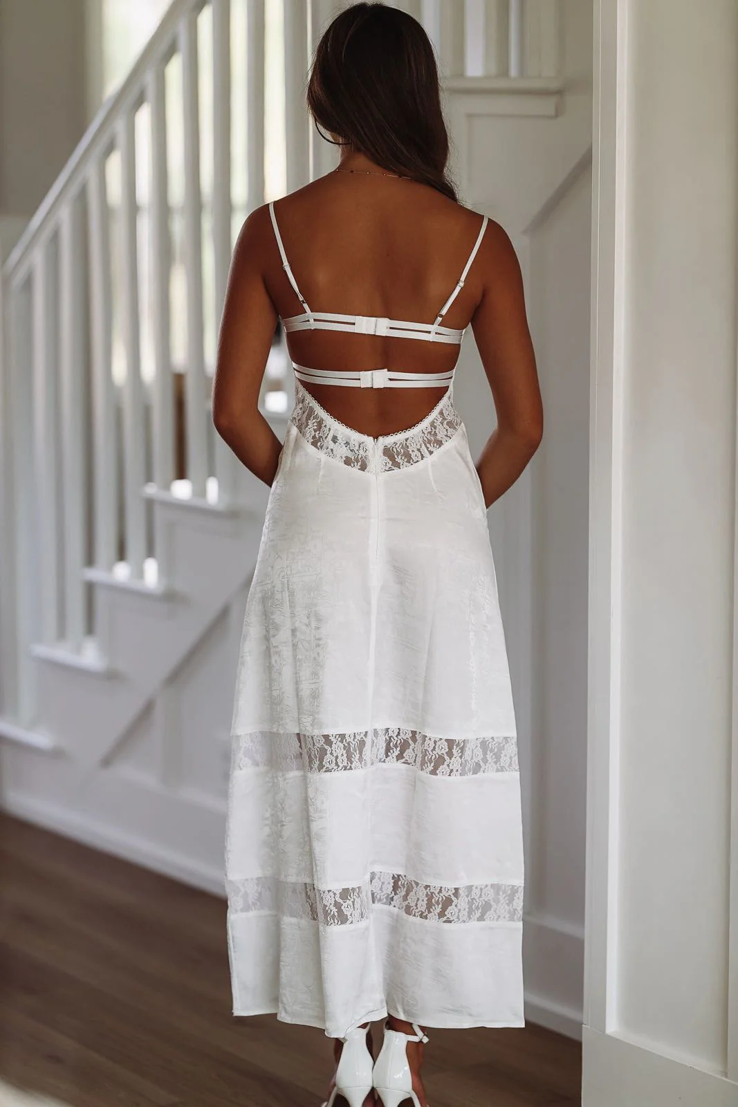 Here's Your Shot Midi Dress - White - Image 3