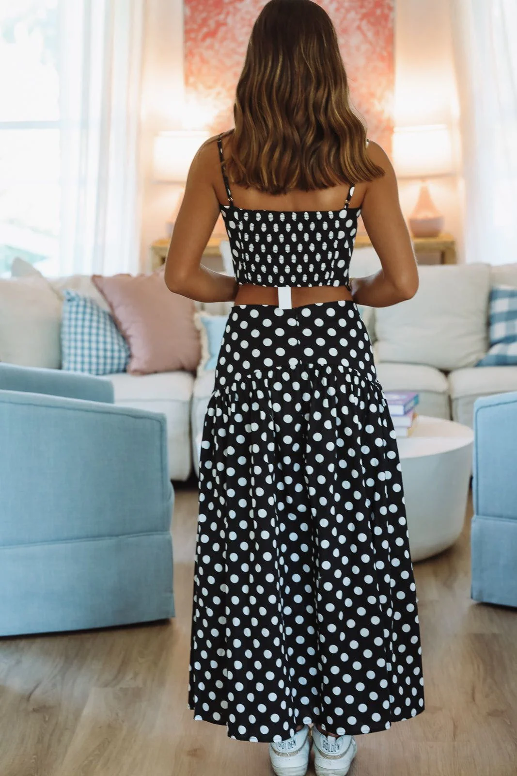 Iconic Spots Maxi Skirt - Black and White - Image 4