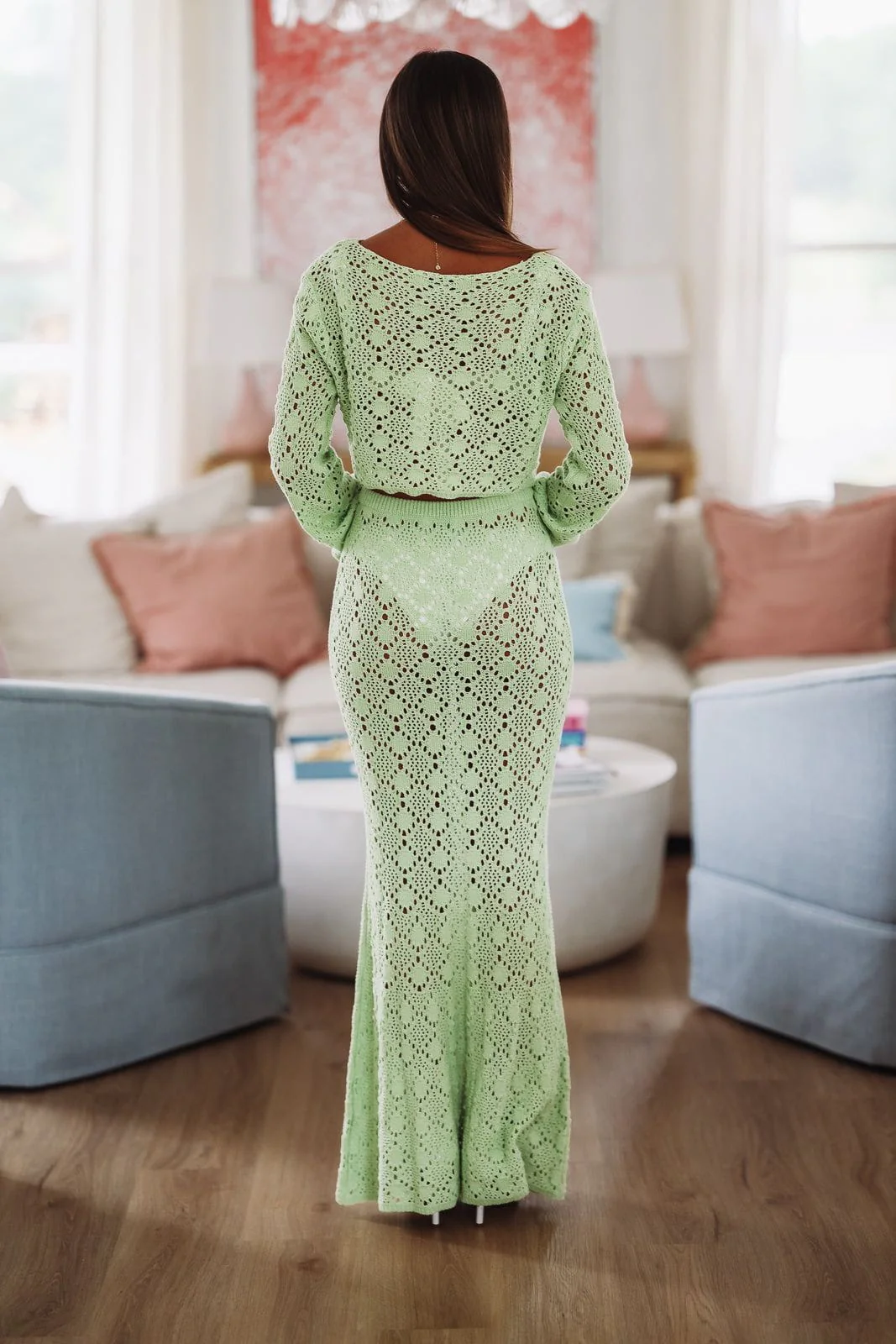 Ideal Day Off Maxi Skirt - Light Green - Image 4