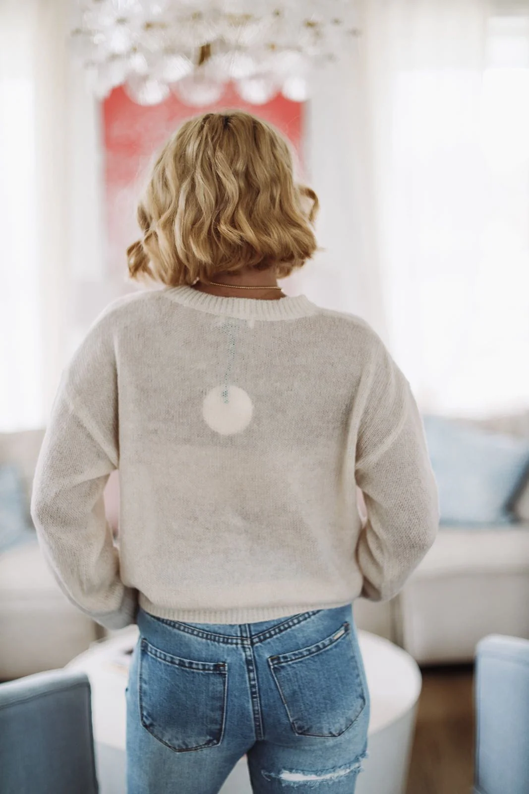 It's New Sweater - Cream and Red - Image 3