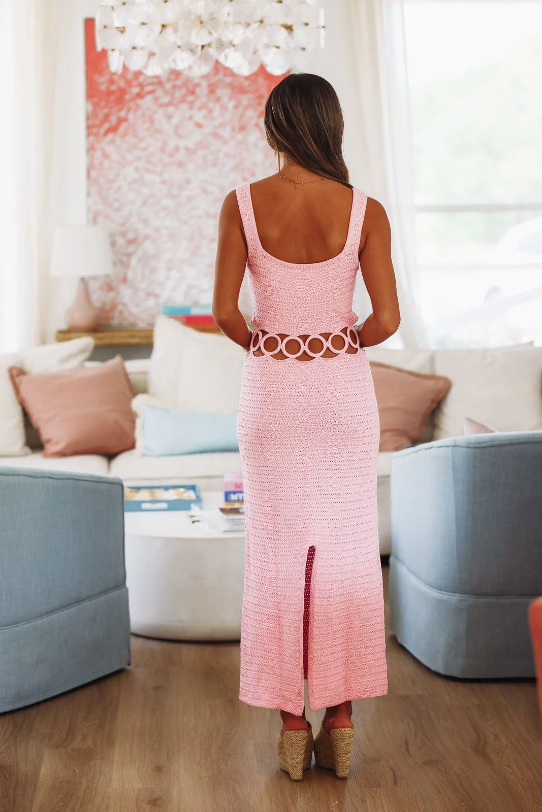 Just For You Midi Dress - Pink - Image 4
