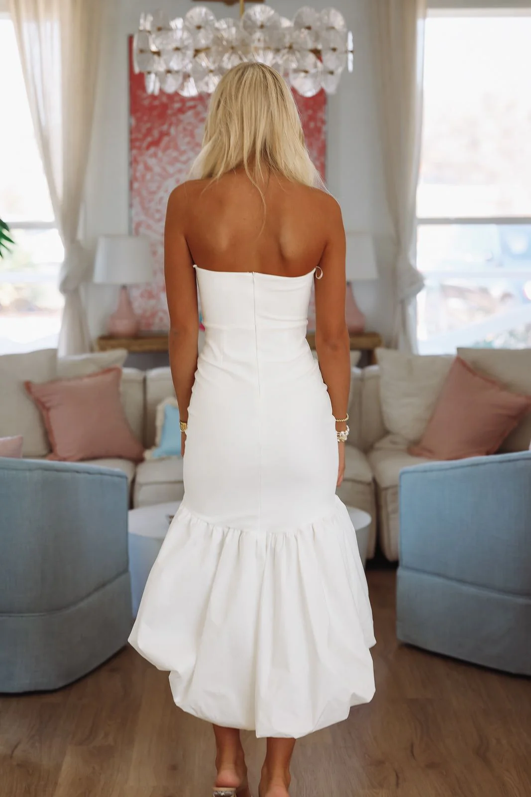 Kiss Me Again Midi Dress - White - Image 3
