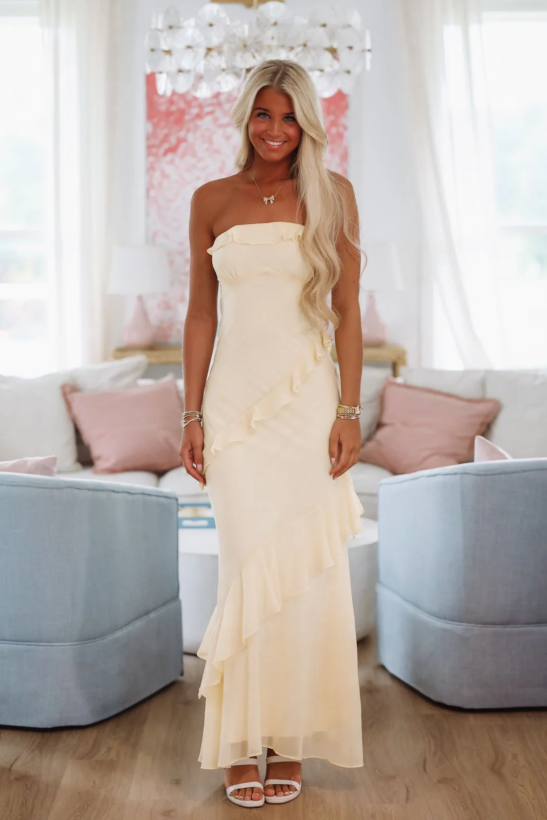 Kiss You Back Maxi Dress - Yellow - Image 2