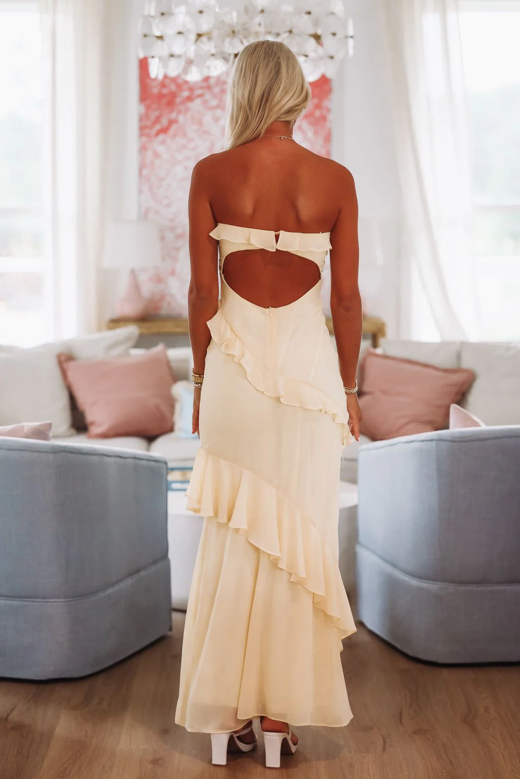 Kiss You Back Maxi Dress - Yellow - Image 3