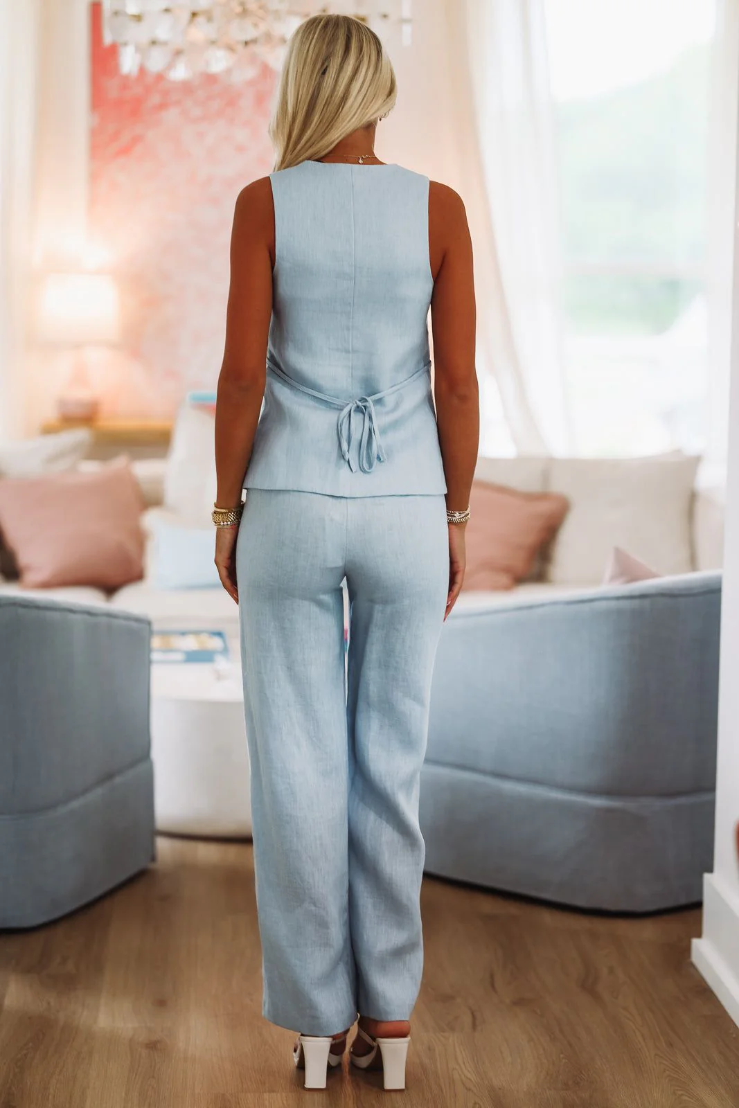 Kolibri Linen Pants - Blue - Image 2