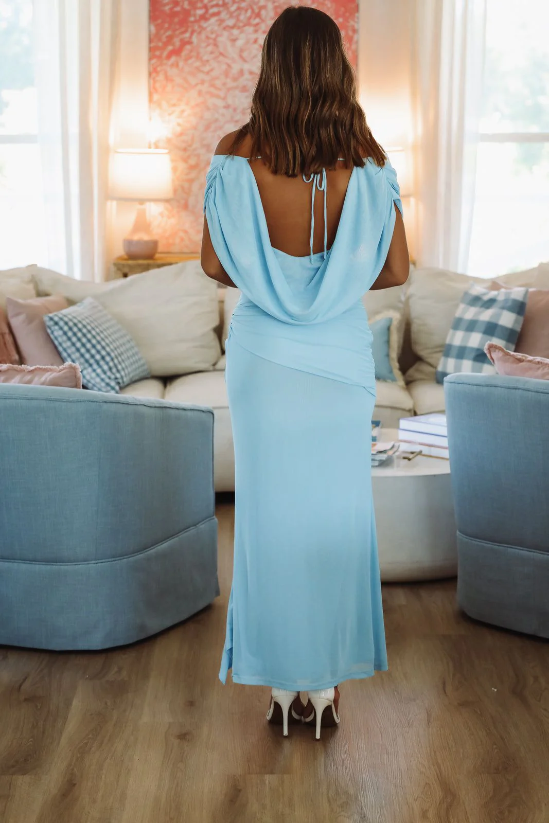 Lavish Maxi Dress - Light Blue - Image 5