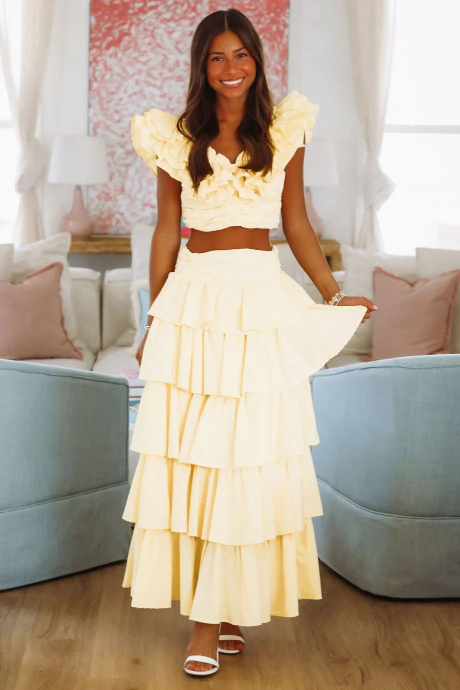 Lemon Zest Maxi Skirt - Yellow