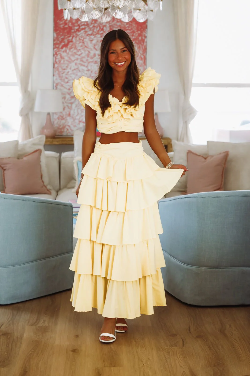 Lemon Zest Maxi Skirt - Yellow - Image 2