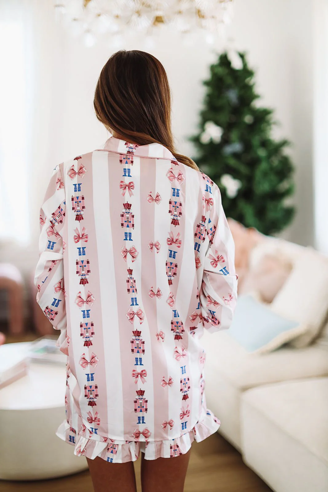 Let's Get Cracking Nutcracker Pajama Shorts - Pink - Image 3