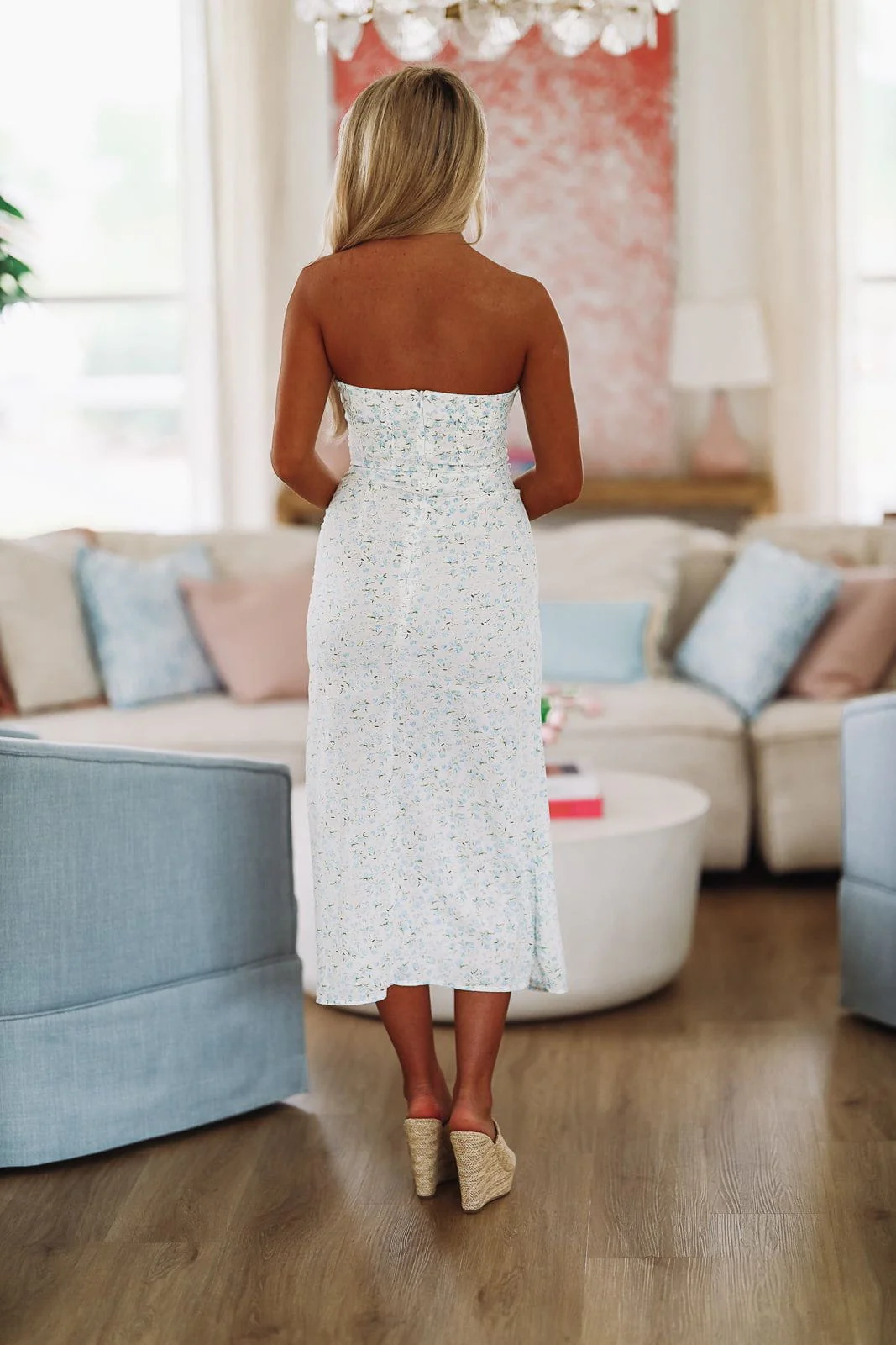 Maya Midi Dress - Blue - Image 4