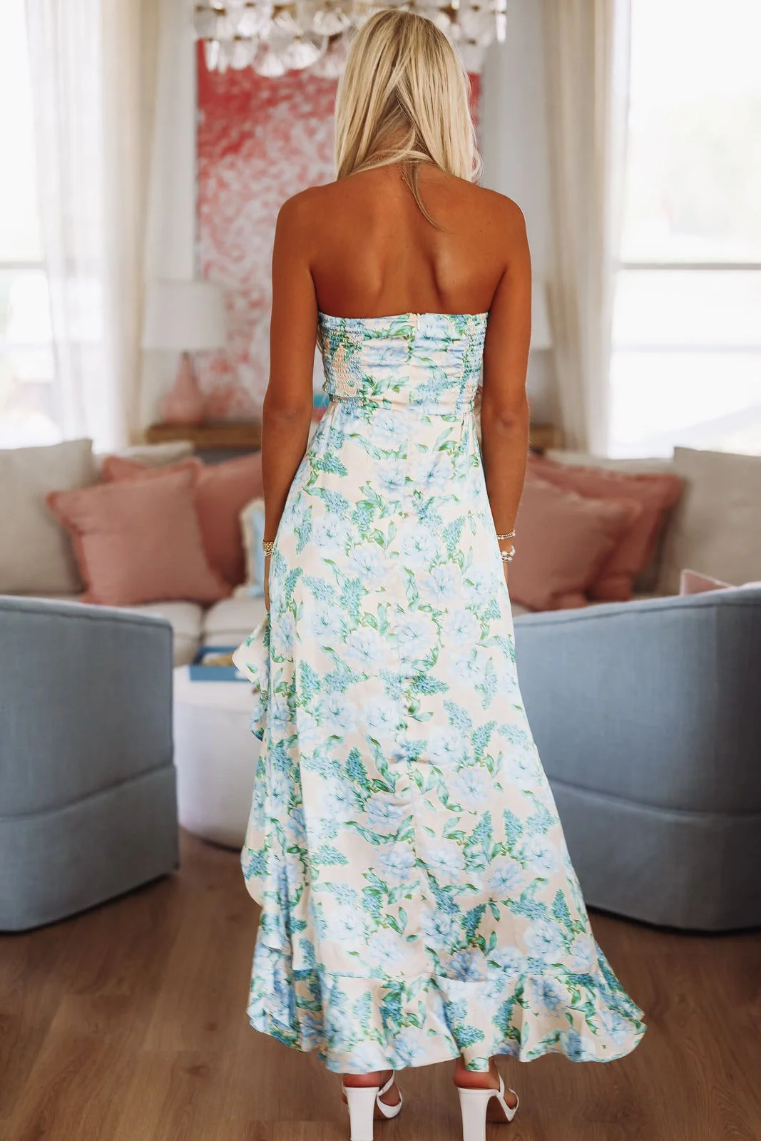 Mesmerized Maxi Dress - Blue - Image 3