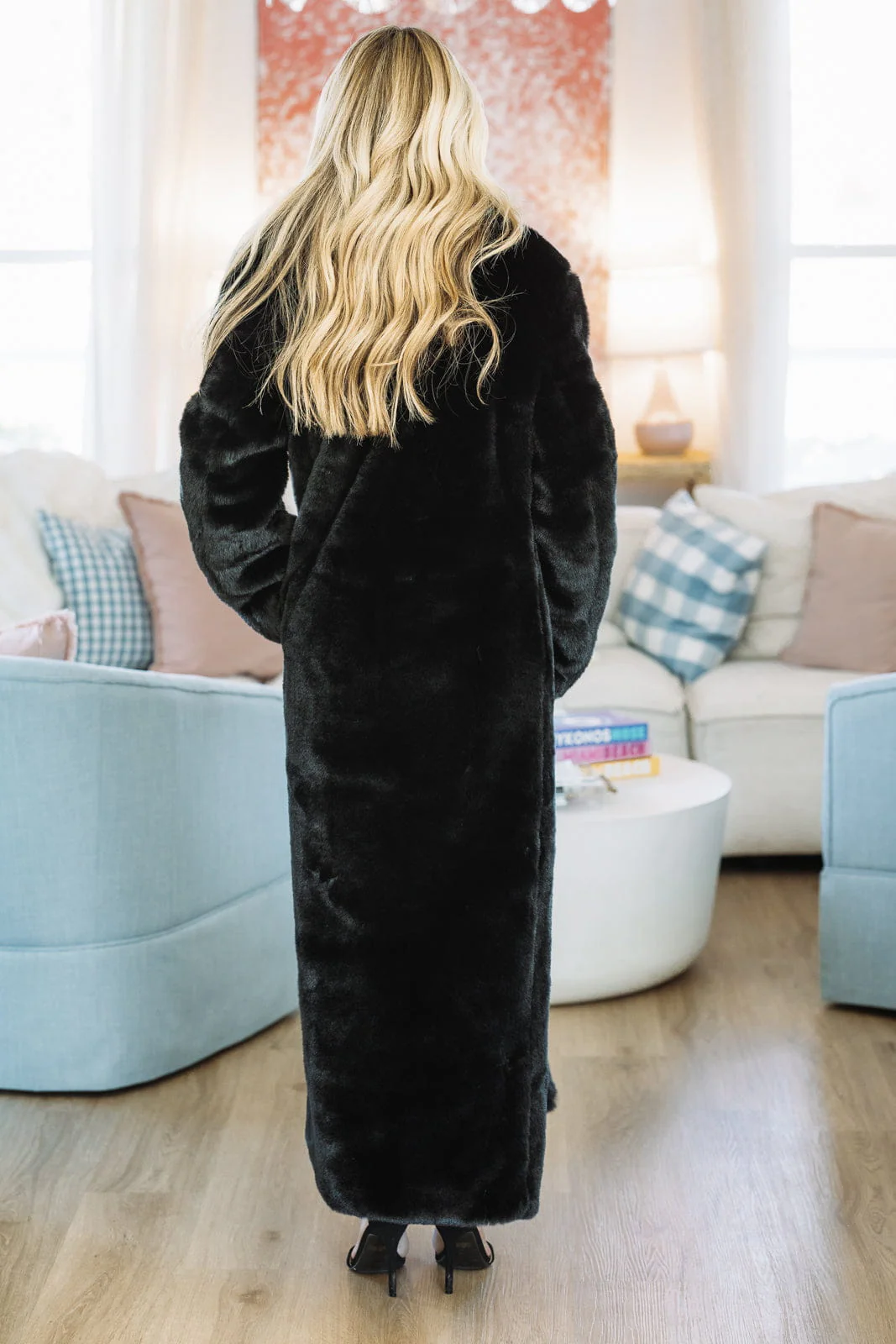 Midnight Royal Full Length Coat - Black - Image 2