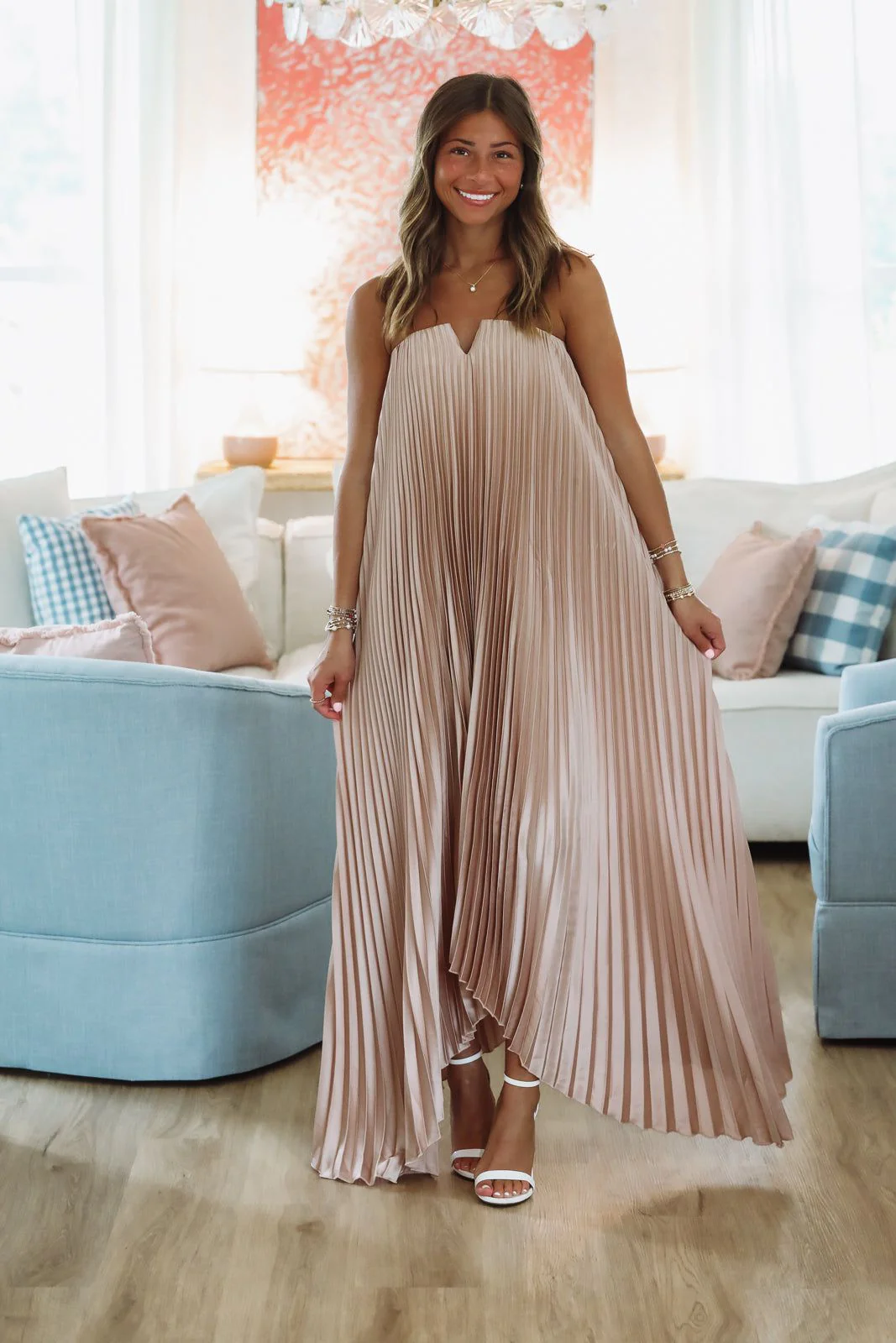 Moonlight Maxi Dress - Blush - Image 2