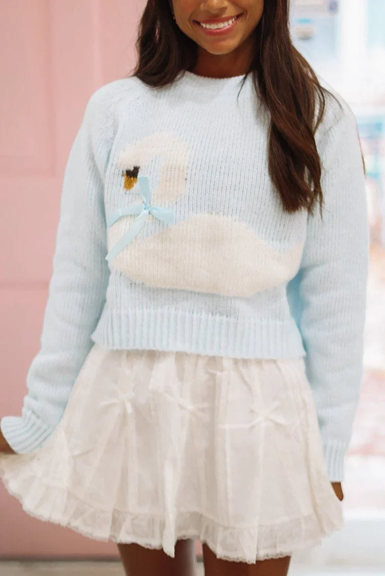 My Swan Song Sweater - Blue - Image 5