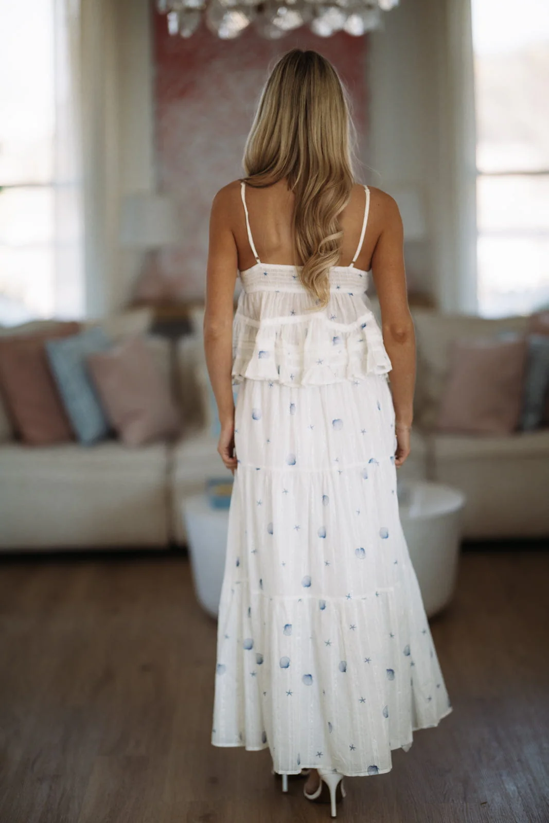 Nautical Nights Top - Off White and Blue - Image 3