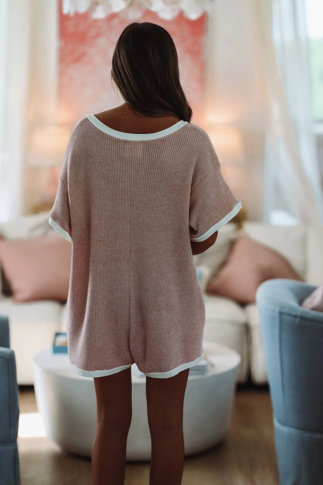 Never Too Late Romper - Blush Pink - Image 3