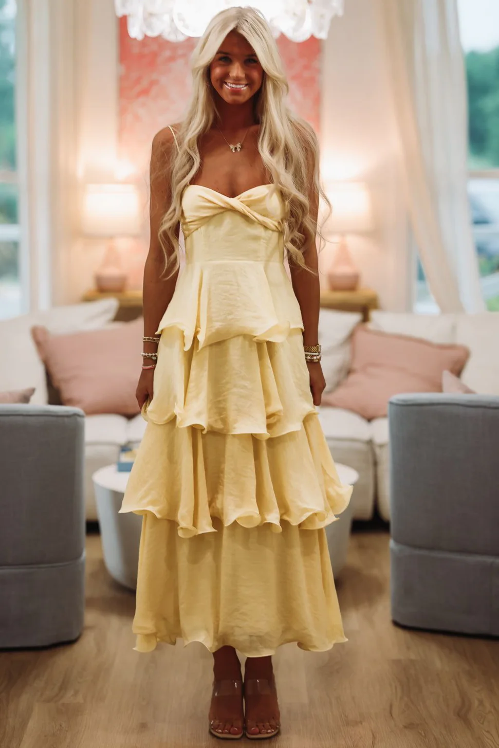 One More Dance Maxi Dress - Yellow