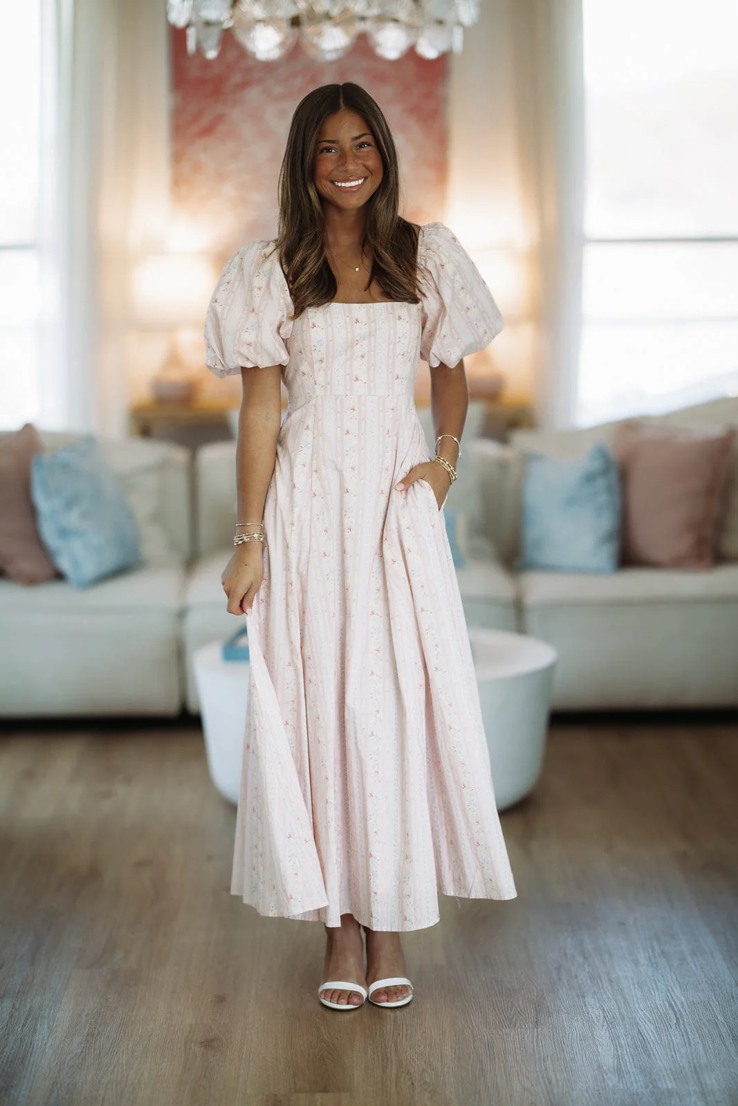 Peach of a Day Midi Dress - Pink - Image 3