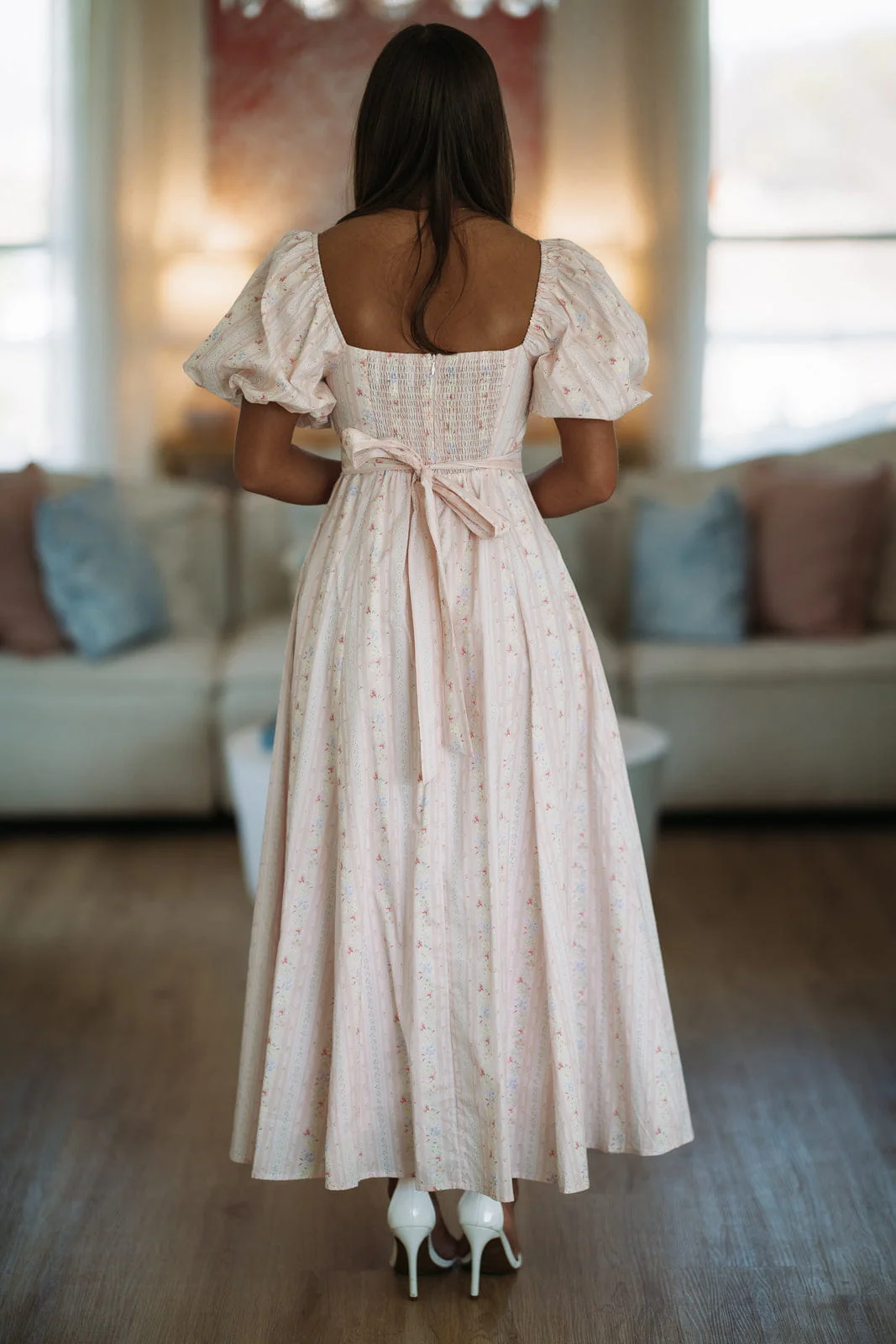 Peach of a Day Midi Dress - Pink - Image 4