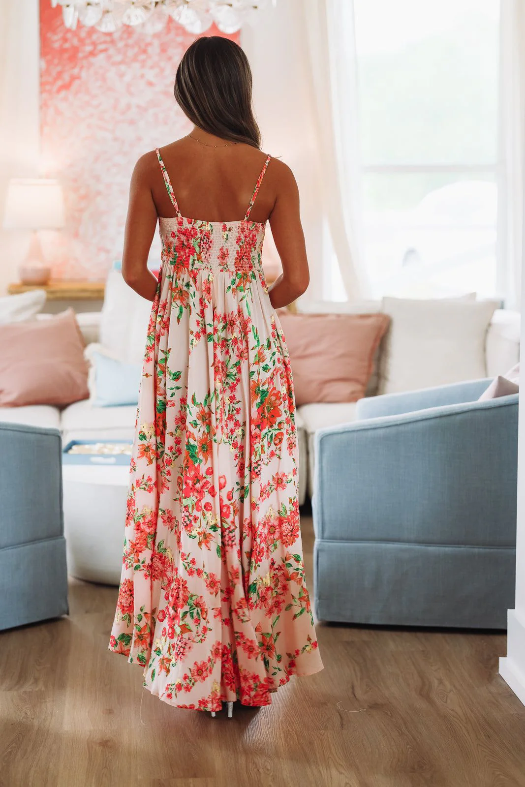 Peach Perfection Maxi Dress - Peach, Pink and Orange - Image 4