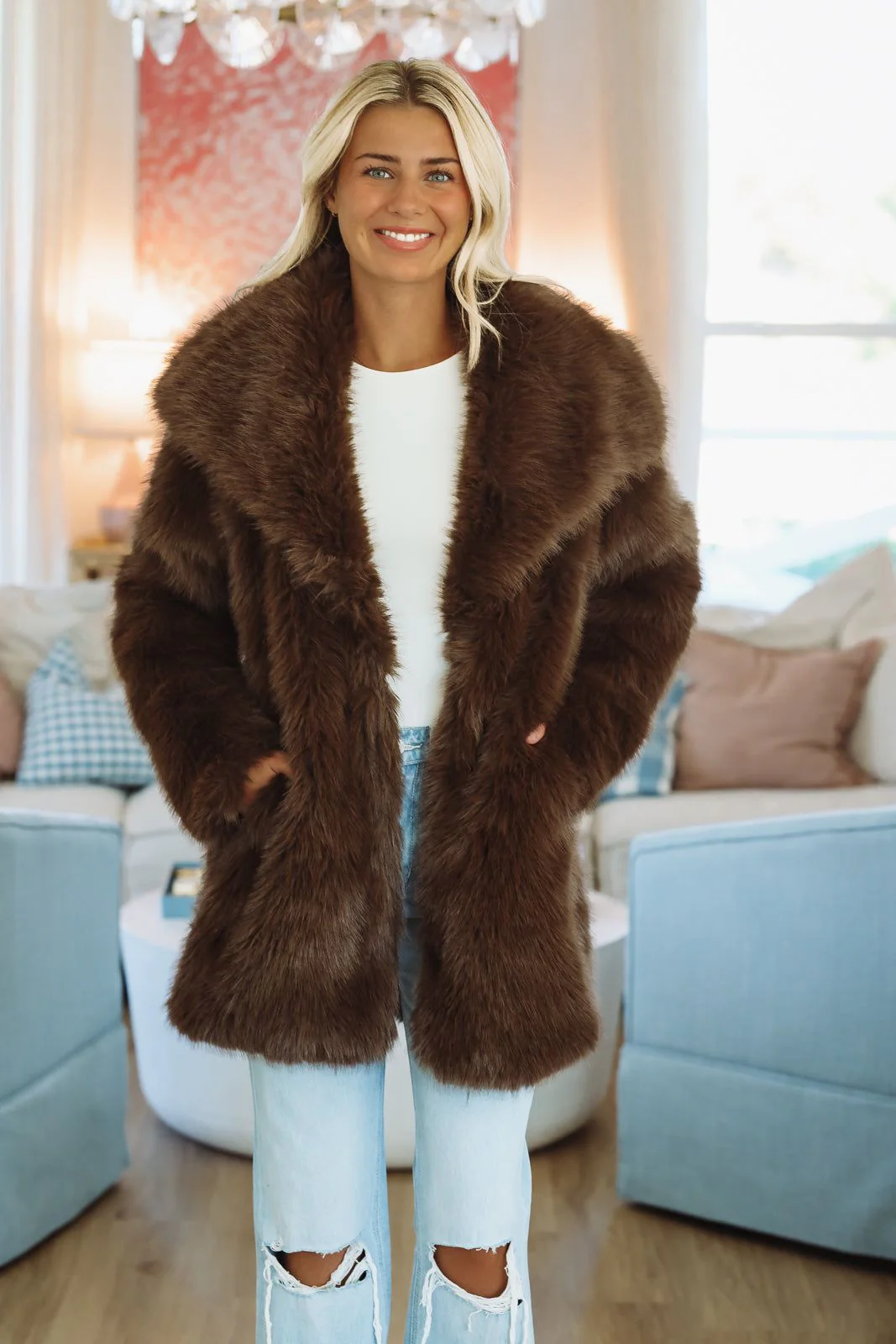Polar Glow Coat - Brown - Image 5