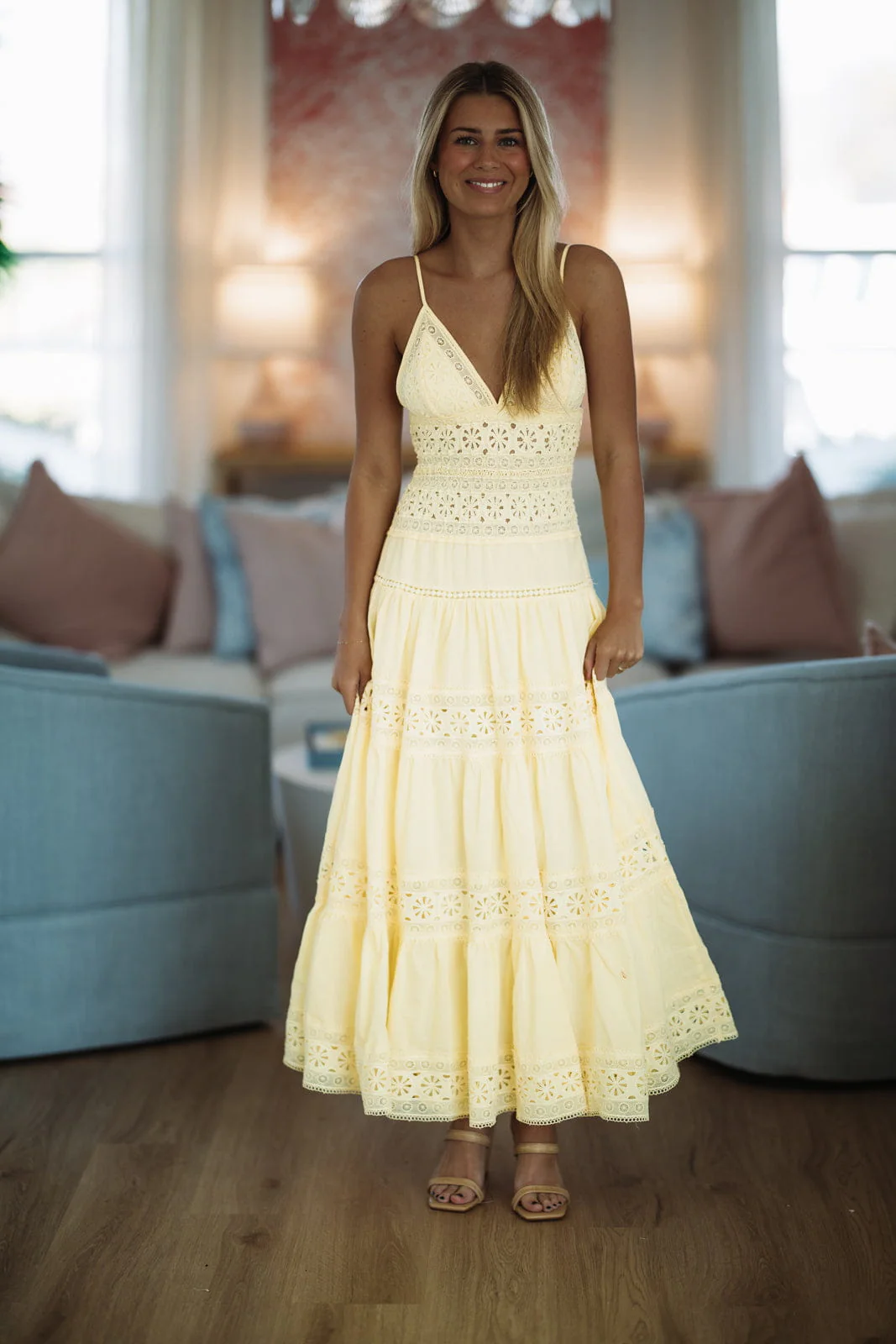 Romance Edit Midi Dress - Lemon Yellow - Image 3