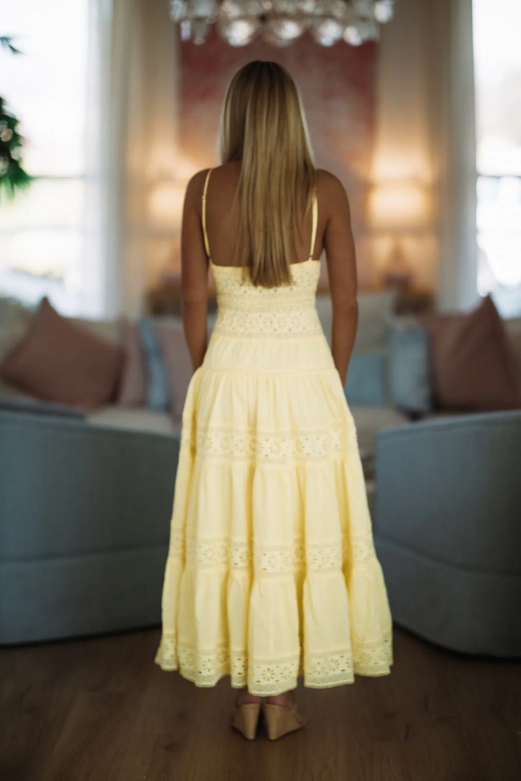 Romance Edit Midi Dress - Lemon Yellow - Image 4