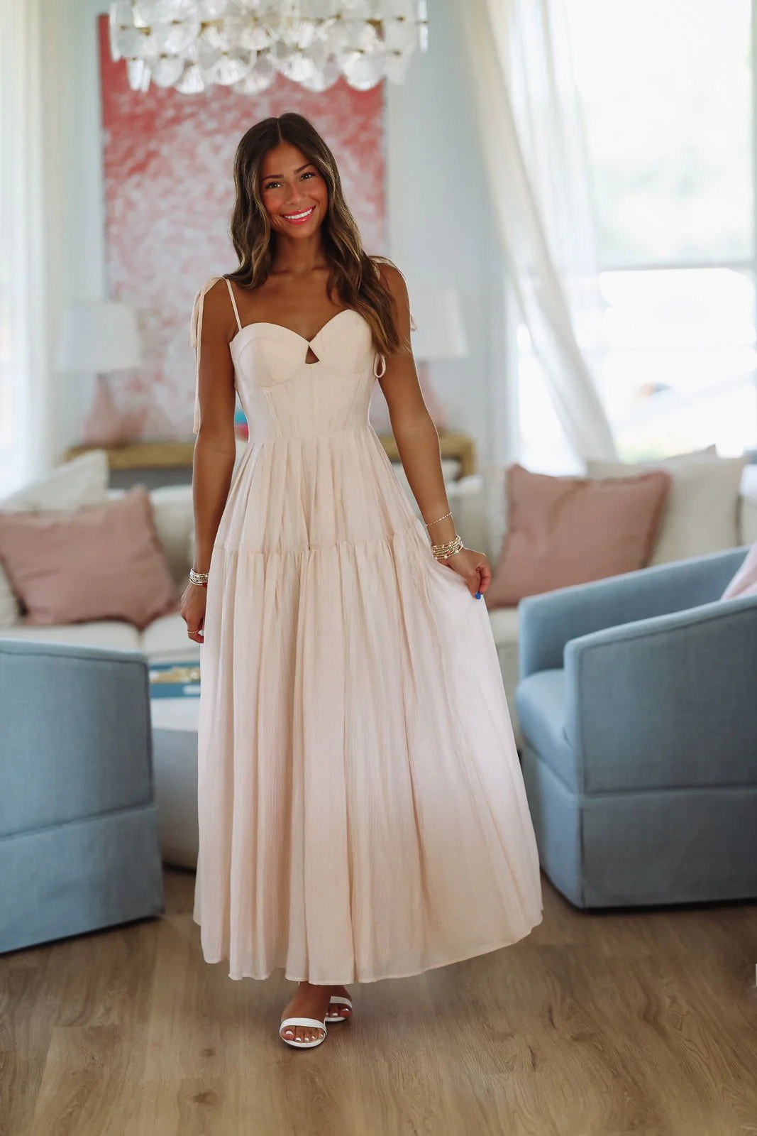 Rosé All Season Maxi Dress - Blush Pink - Image 5