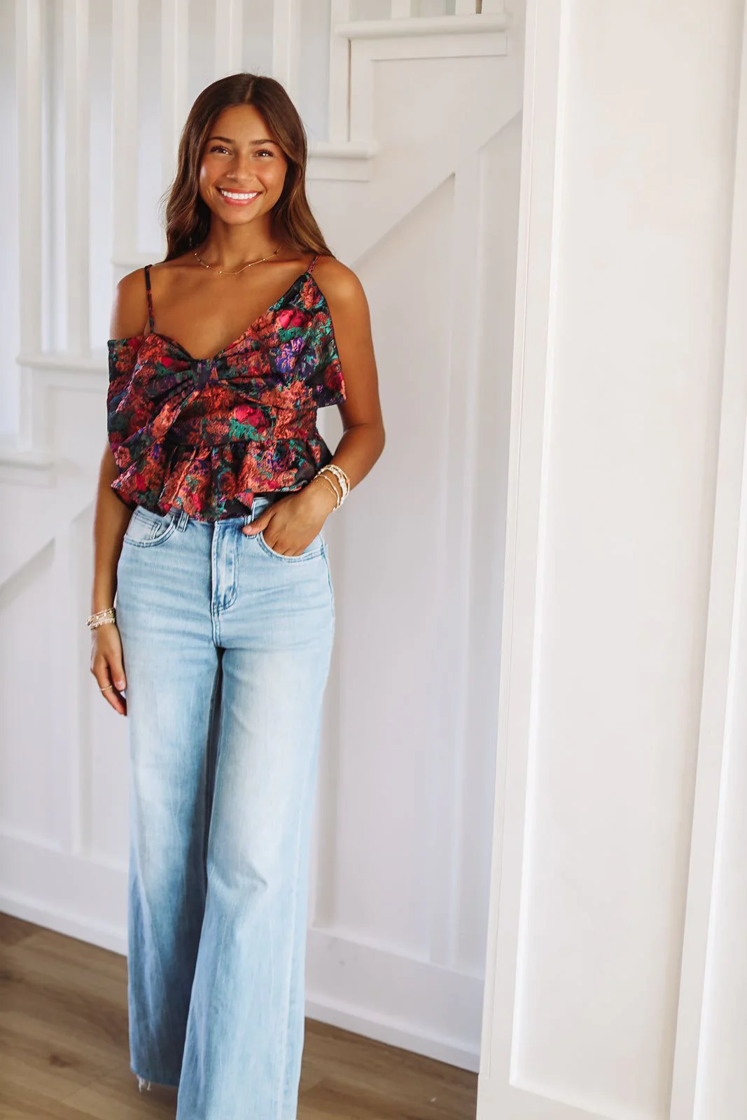 Say It Again Crop Top - Purple, Green and Blue (FINAL SALE) - Image 2